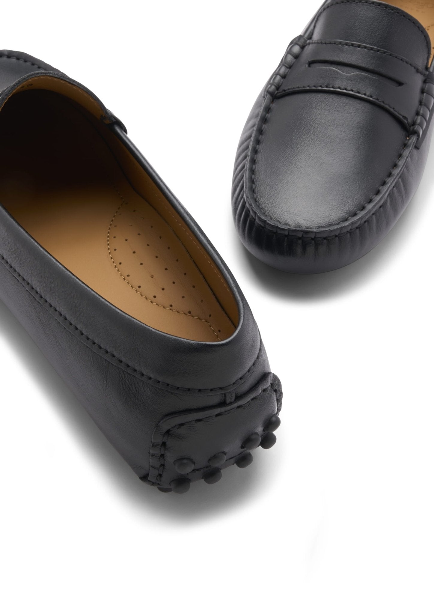 Women's Penny Driving Loafers, black leather - Hugs & Co.