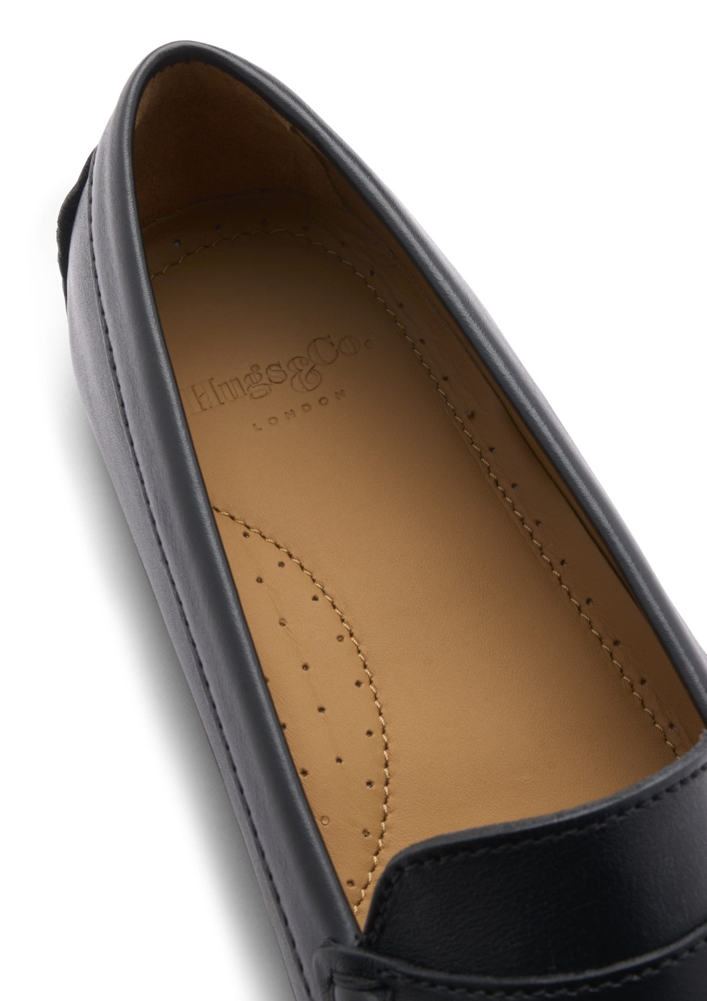 Women's Penny Driving Loafers, black leather - Hugs & Co.