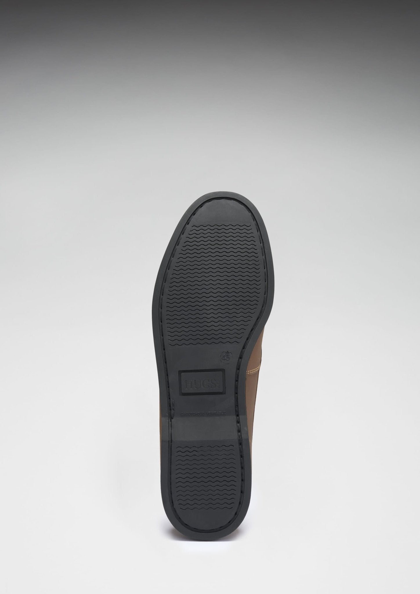 Boat Loafers Brown Leather Rubber Sole