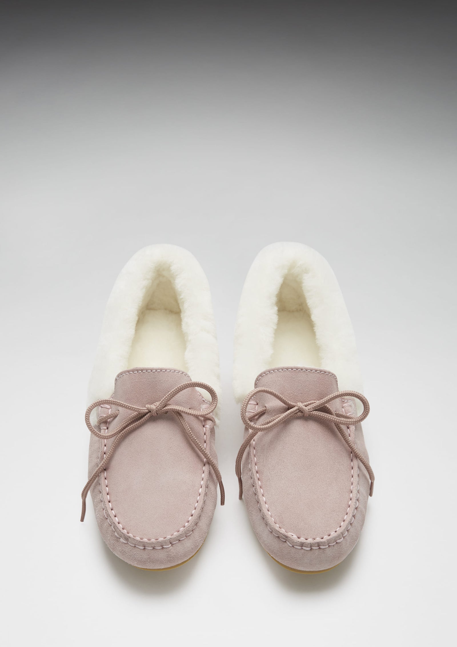 Pink Suede Sheepskin Slippers