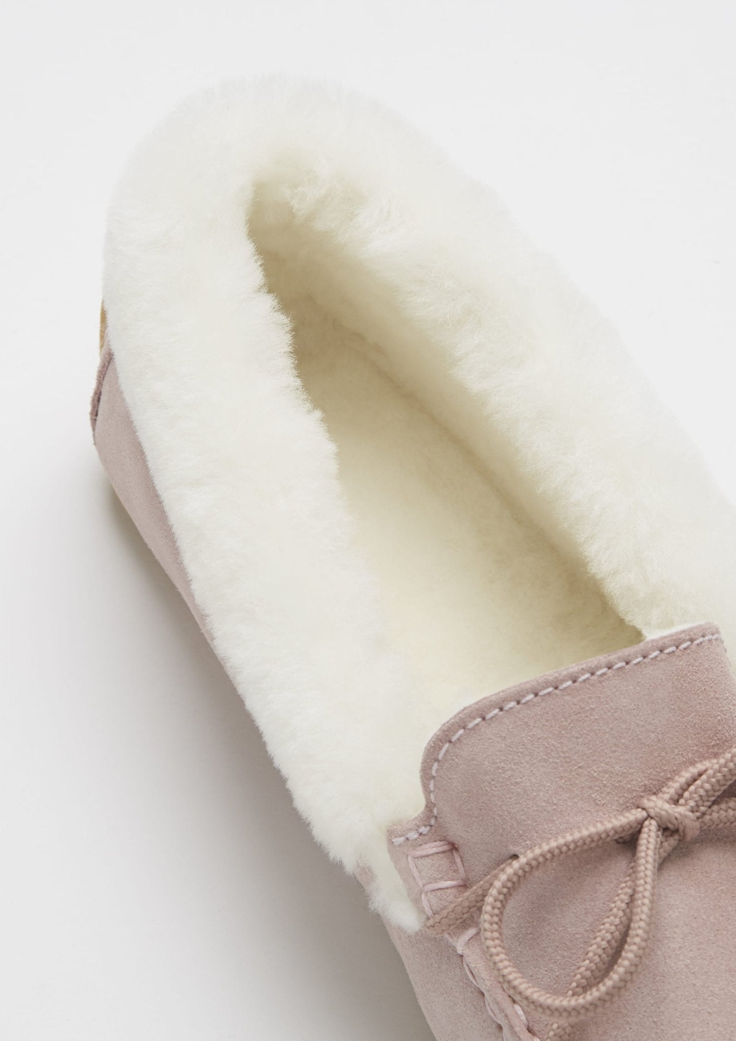 Pink Suede Sheepskin Slippers