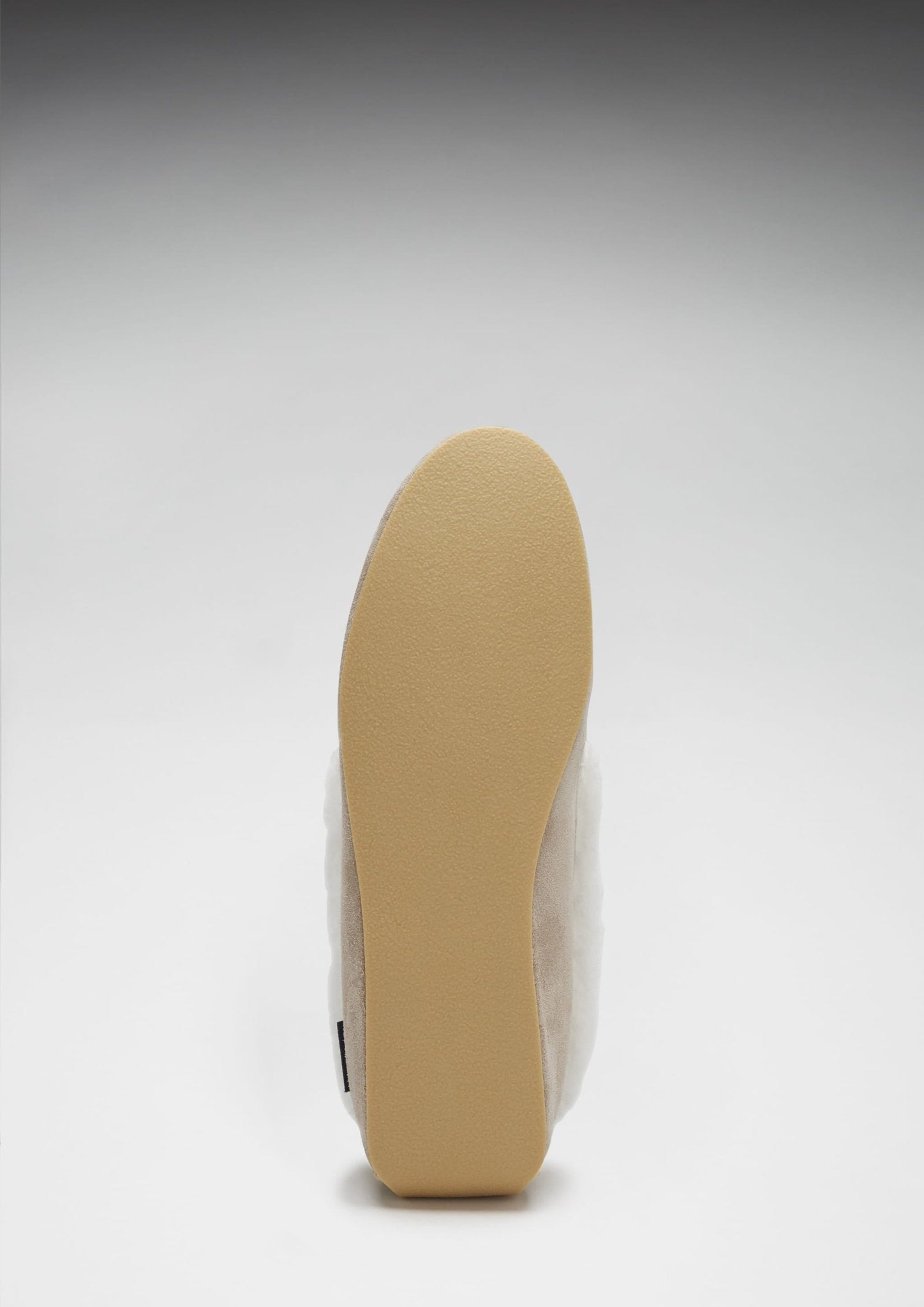 Women's slippers, sheepskin, taupe suede - Hugs & Co.