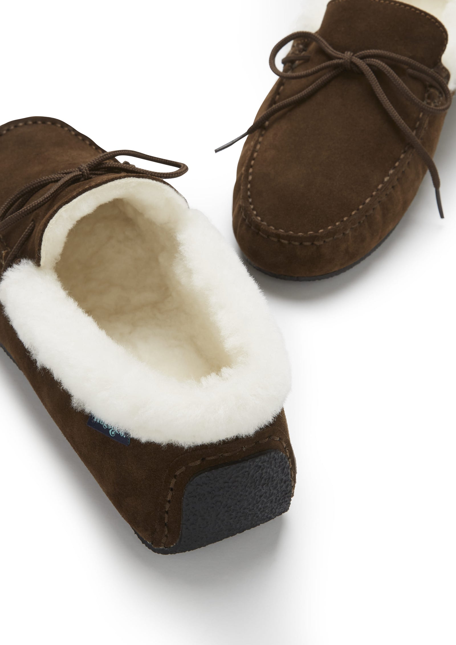 Sheepskin Slippers Brown Suede