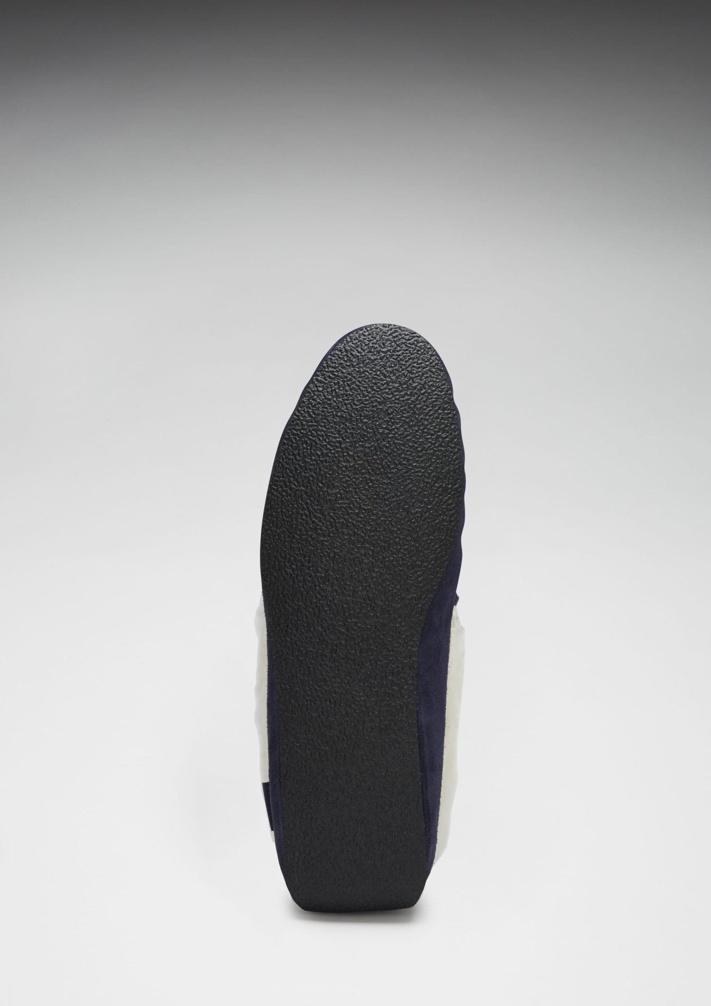 Slippers, sheepskin, navy blue suede - Hugs & Co.
