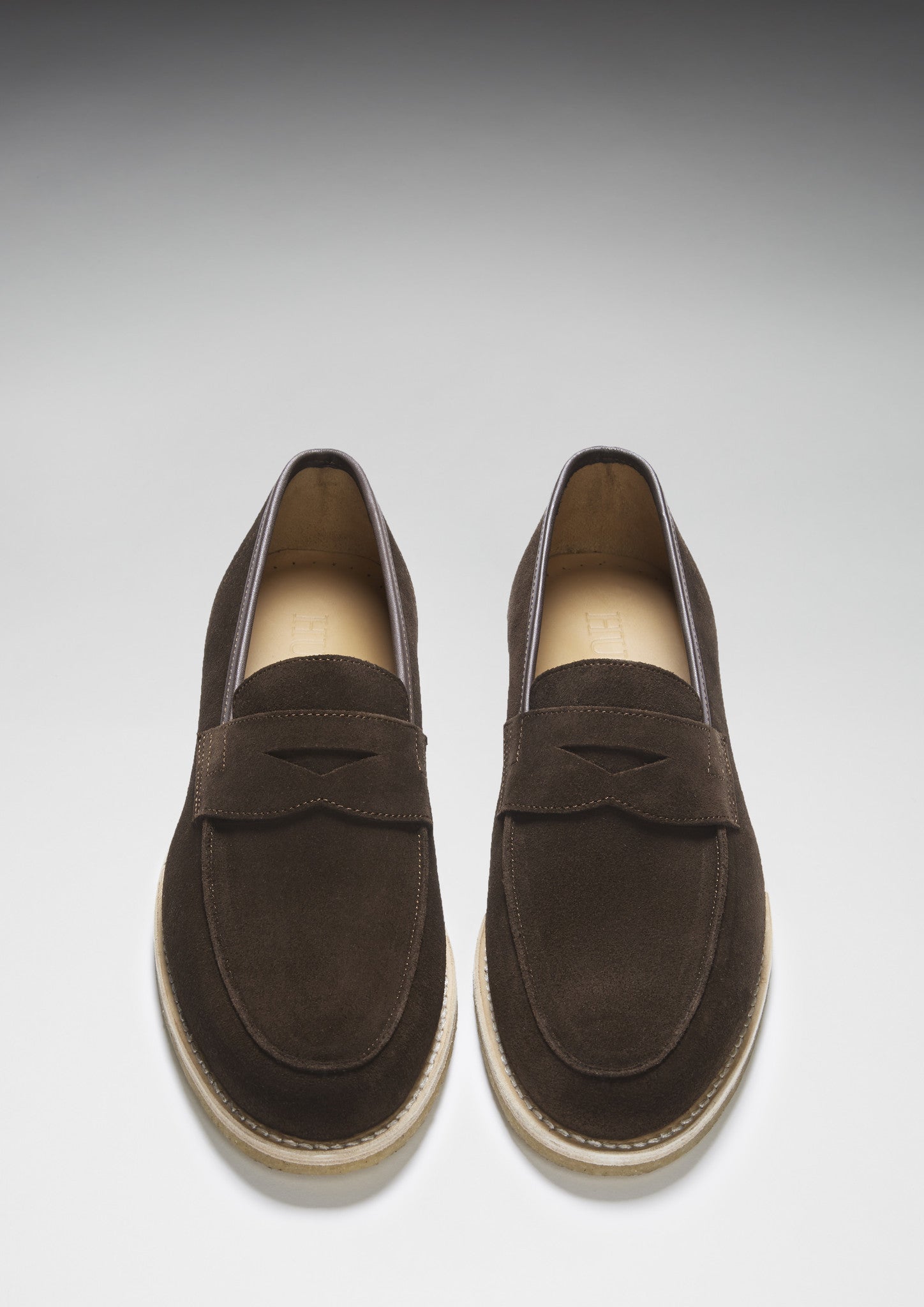Brown Suede Goodyear Welted Loafers with Crepe Sole