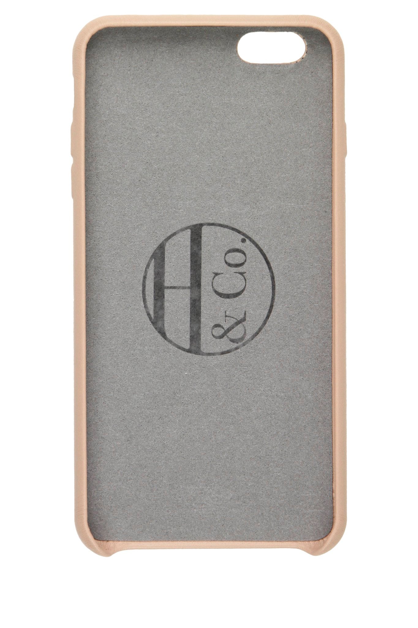 iPhone 6 Plus Case, Pink Leather - Hugs & Co.