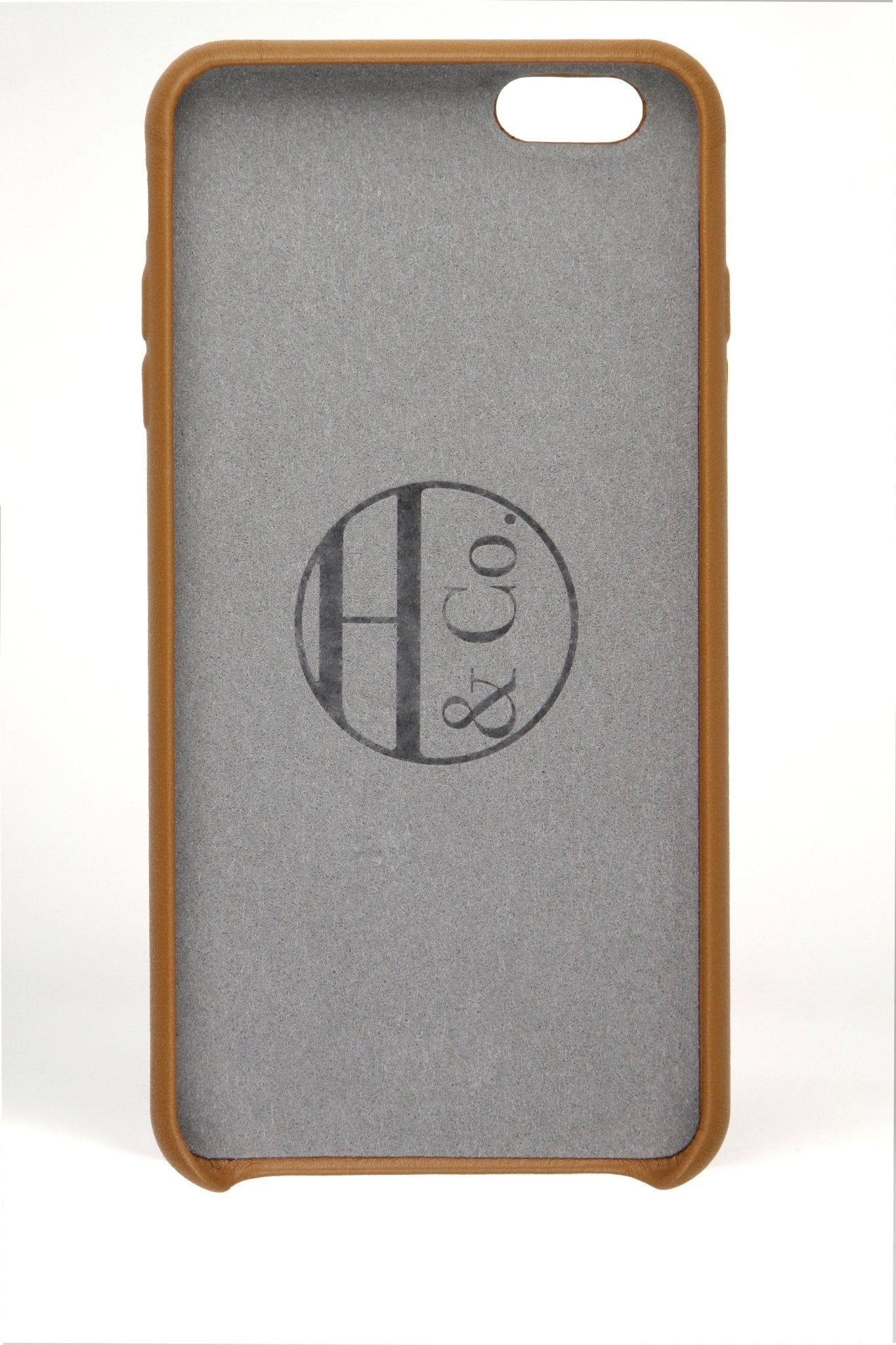 iPhone 6 Plus Case, Tan Leather - Hugs & Co.