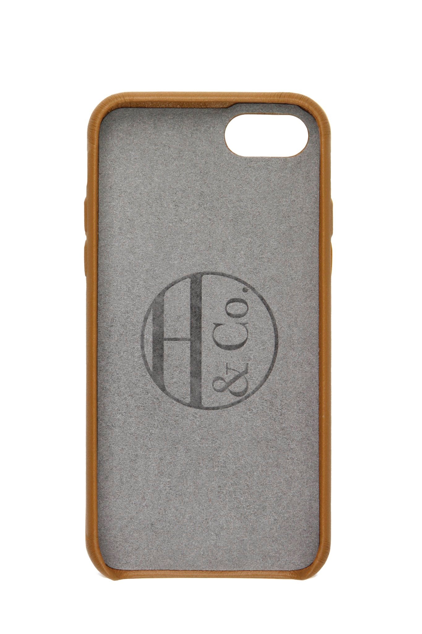 iPhone 7/8 Case, Tan Leather - Hugs & Co.