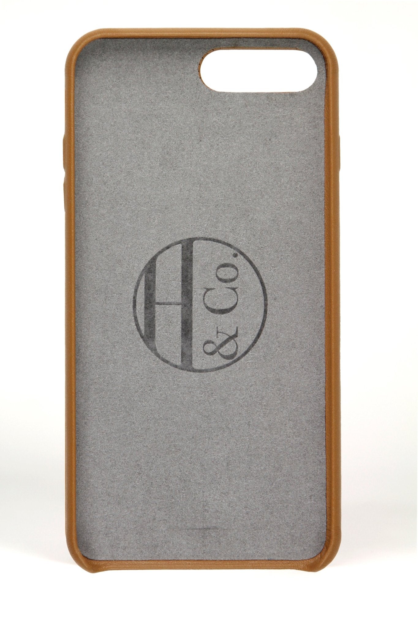 iPhone 7/8 Plus Case, Tan Leather - Hugs & Co.