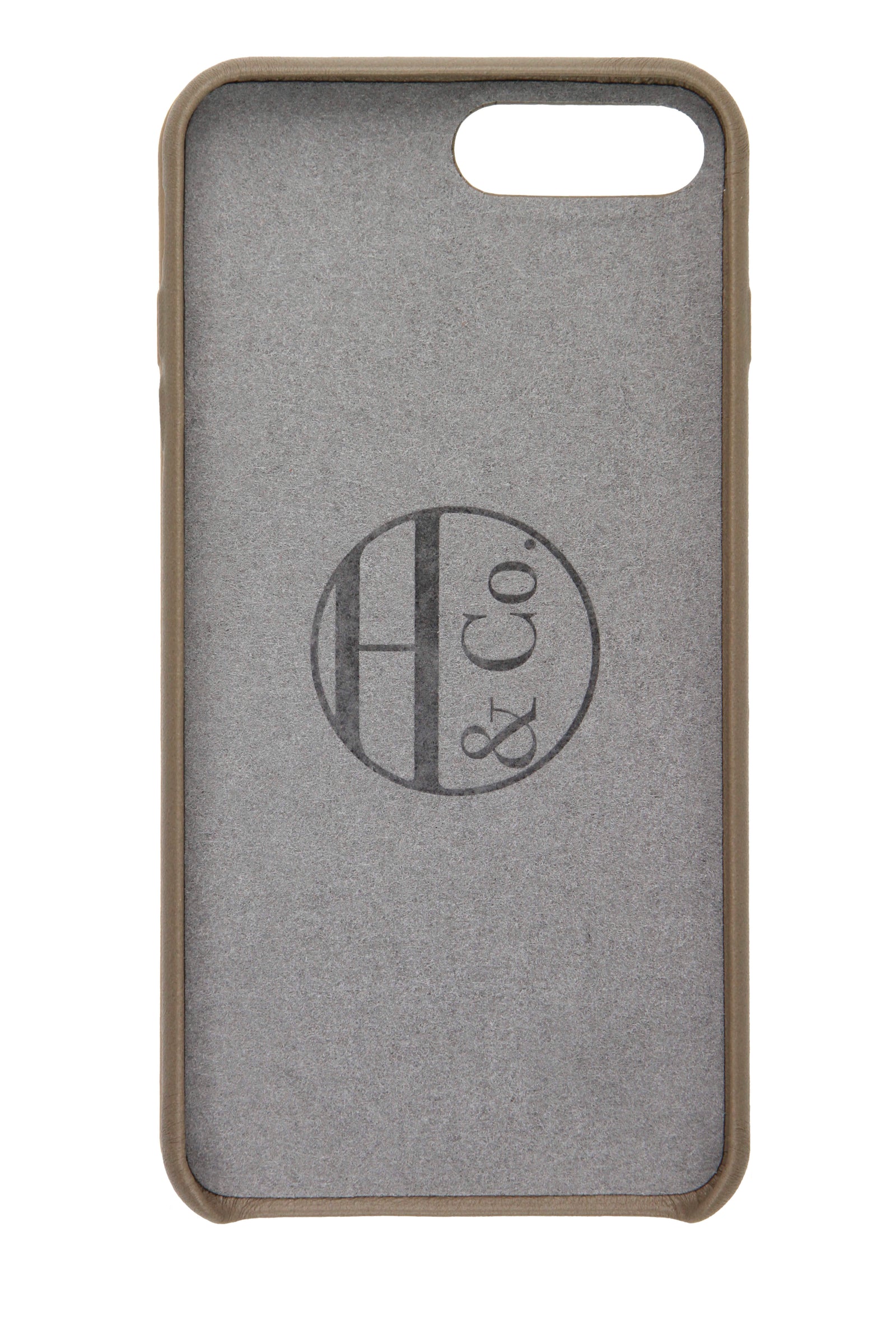 Coque pour iPhone 7/8 Plus, cuir taupe