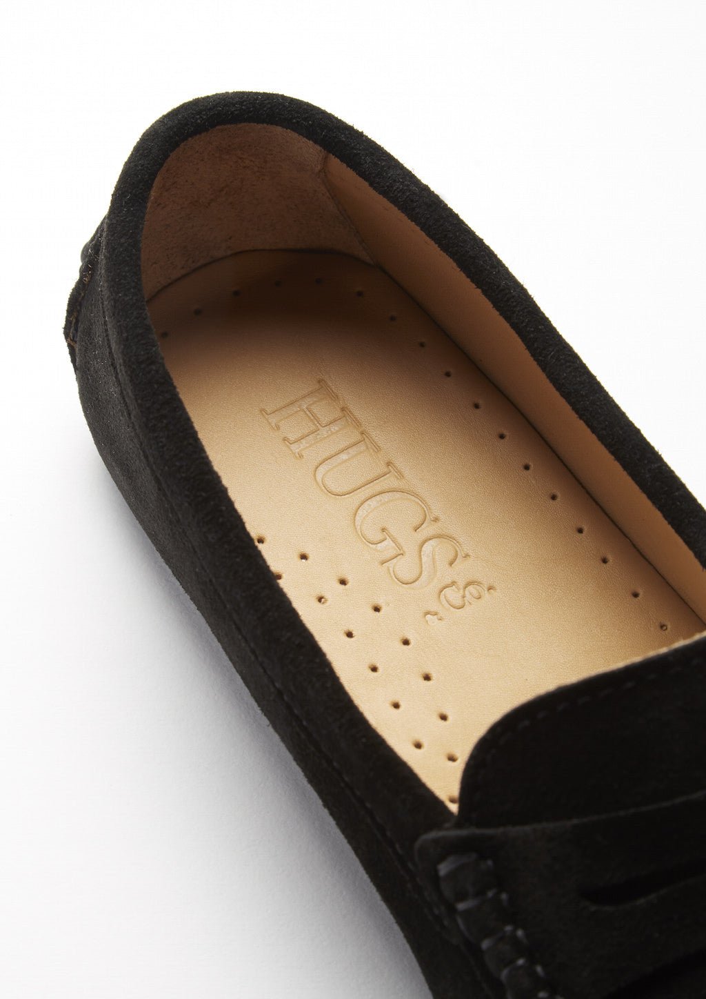 Women's Penny Driving Loafers, black suede - Hugs & Co.