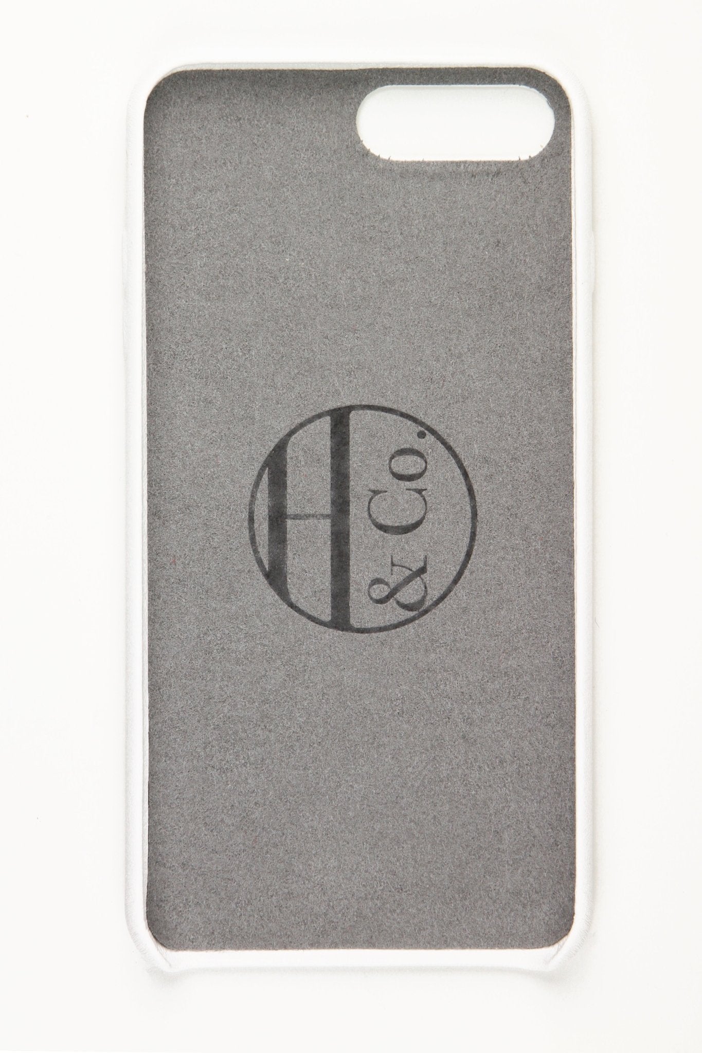 iPhone 7/8 Plus Case, White Leather - Hugs & Co.