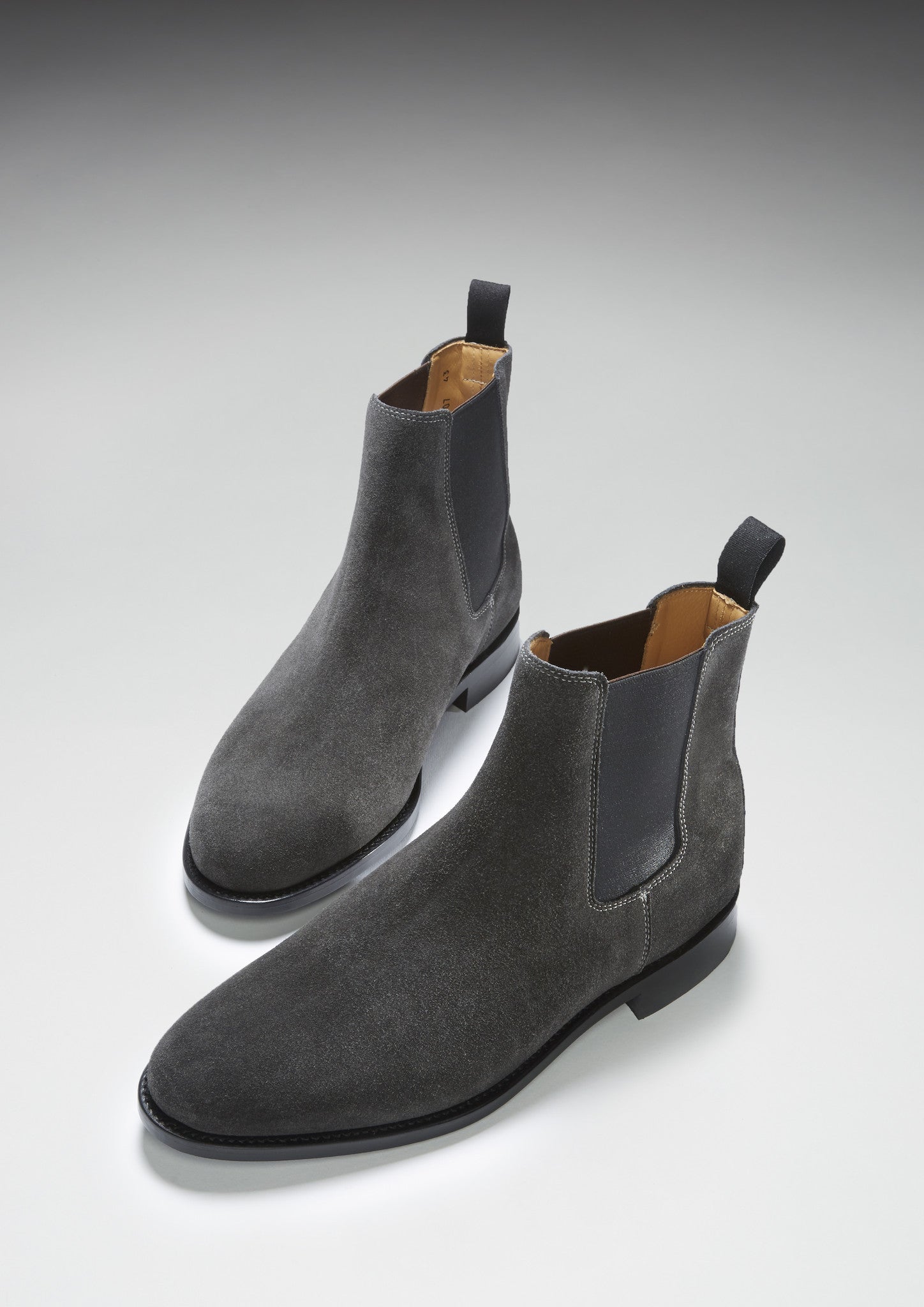 Grey suede chelsea boots