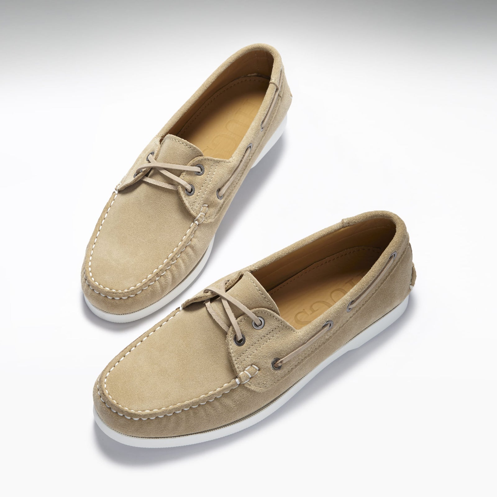 Deck Shoes, Taupe Suede, Hugs & Co.