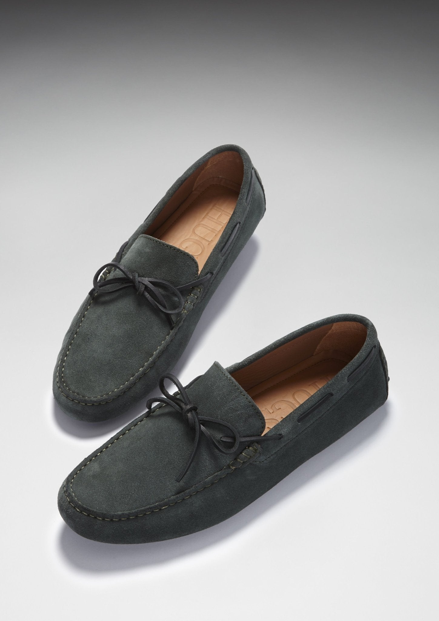 Laced Driving Loafers, racing green suede - Hugs & Co.