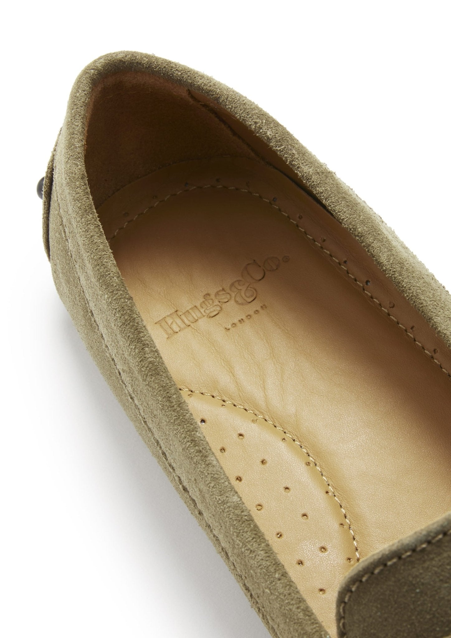 Women's Penny Driving Loafers, truffle suede - Hugs & Co.