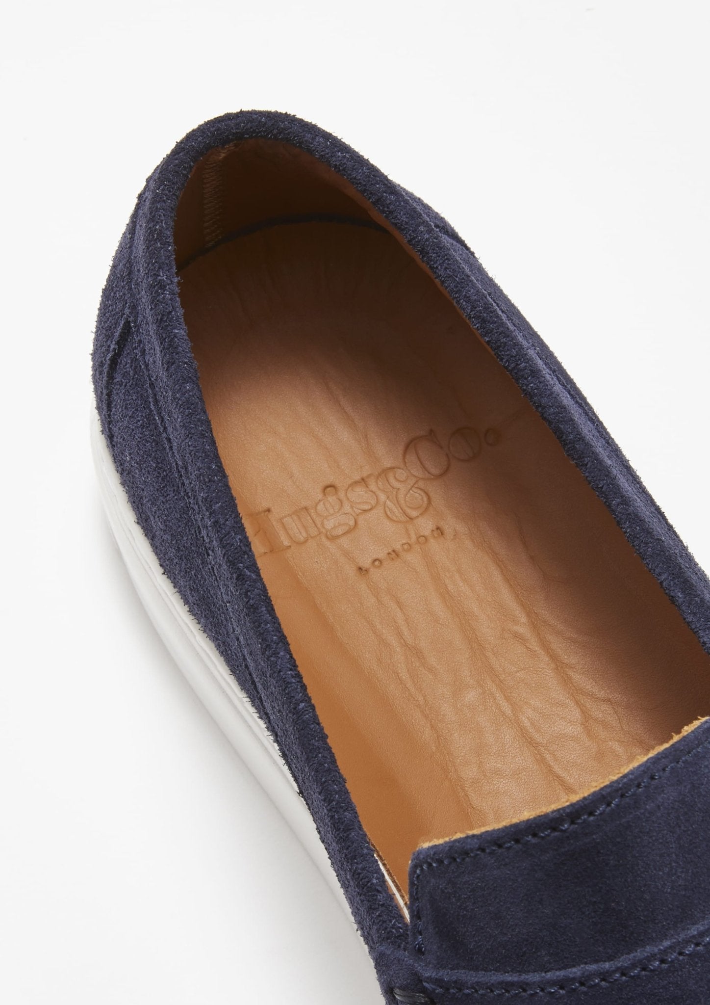 Slip-on Sneaker Loafers, navy blue suede - Hugs & Co.