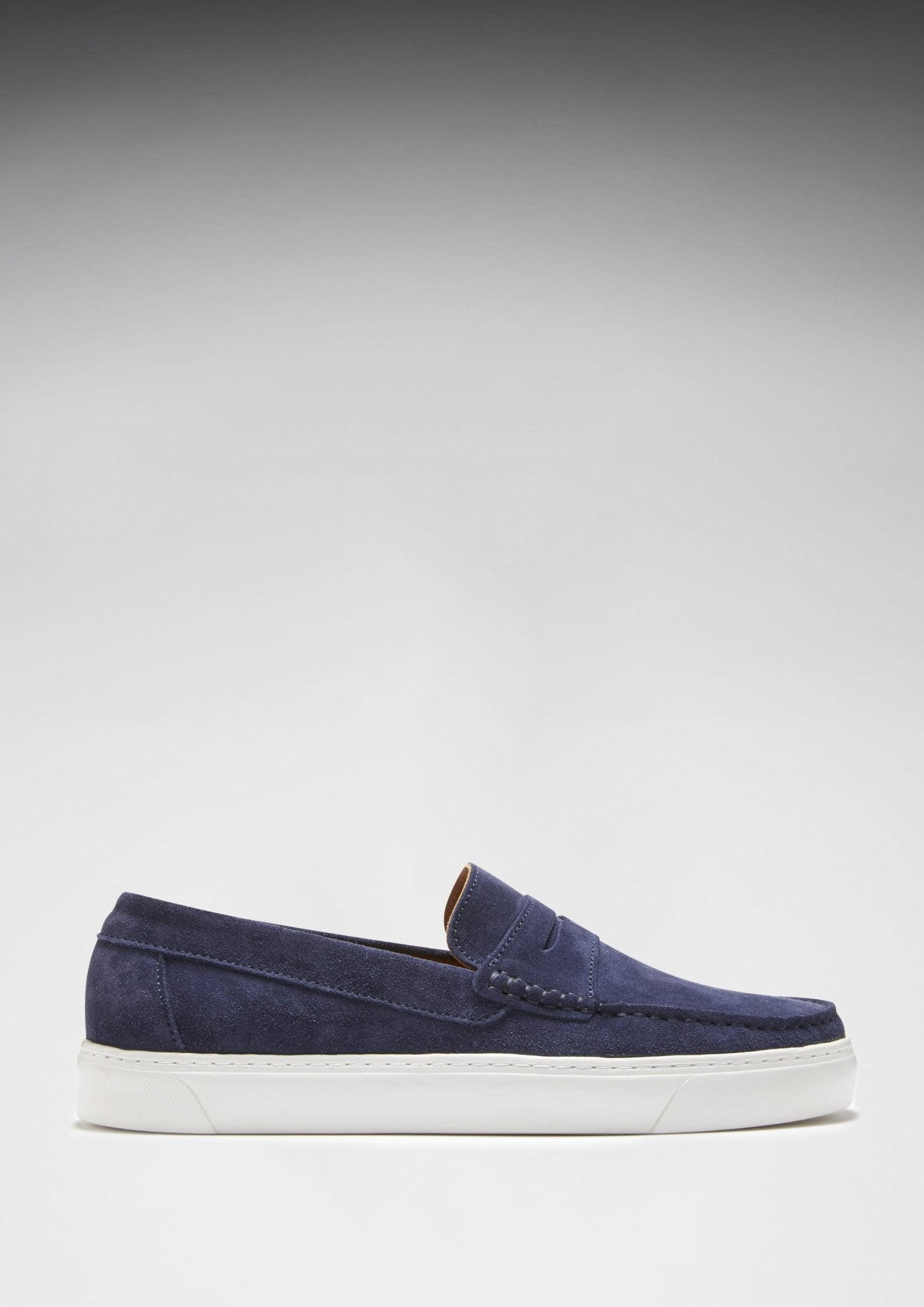 Slip-on Sneaker Loafers, navy blue suede - Hugs & Co.