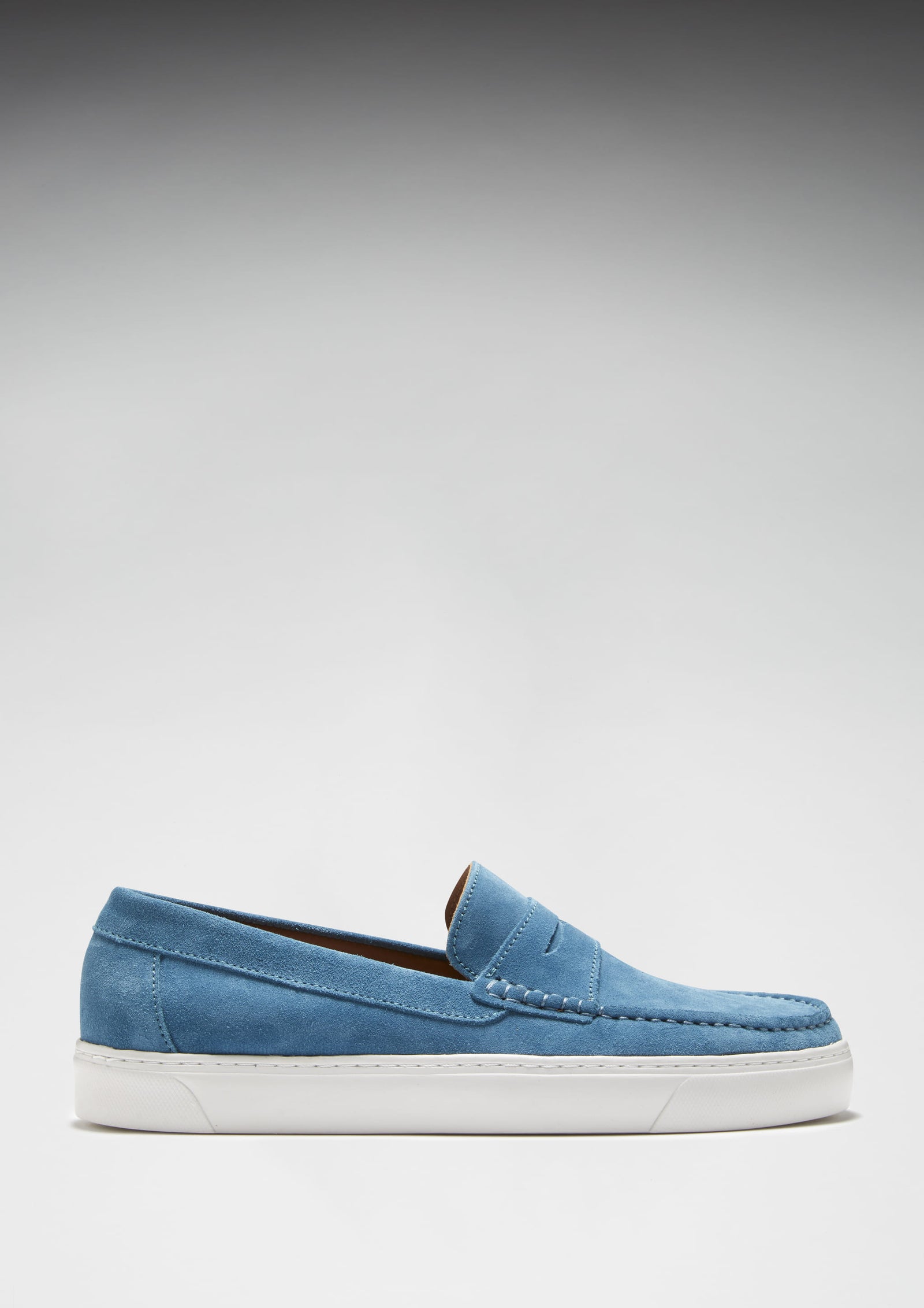 Sneaker-Loafer zum Hineinschlüpfen, petrolblaues Wildleder