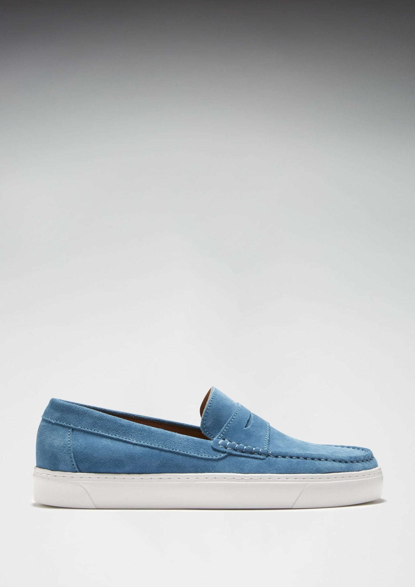 Slip-on Sneaker Loafers, petrol blue suede - Hugs & Co.