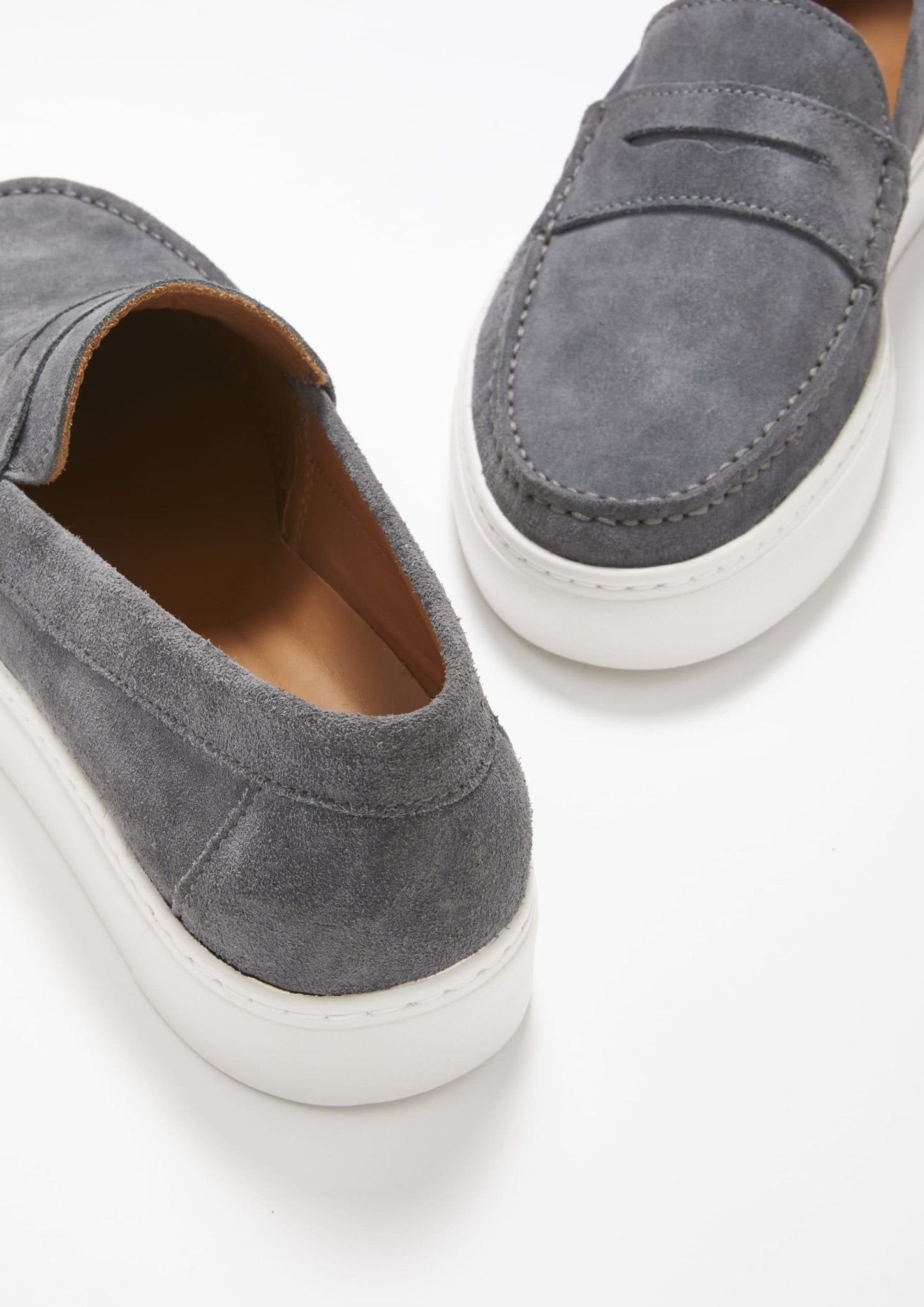 Slip-on Sneaker Loafers, slate grey suede - Hugs & Co.