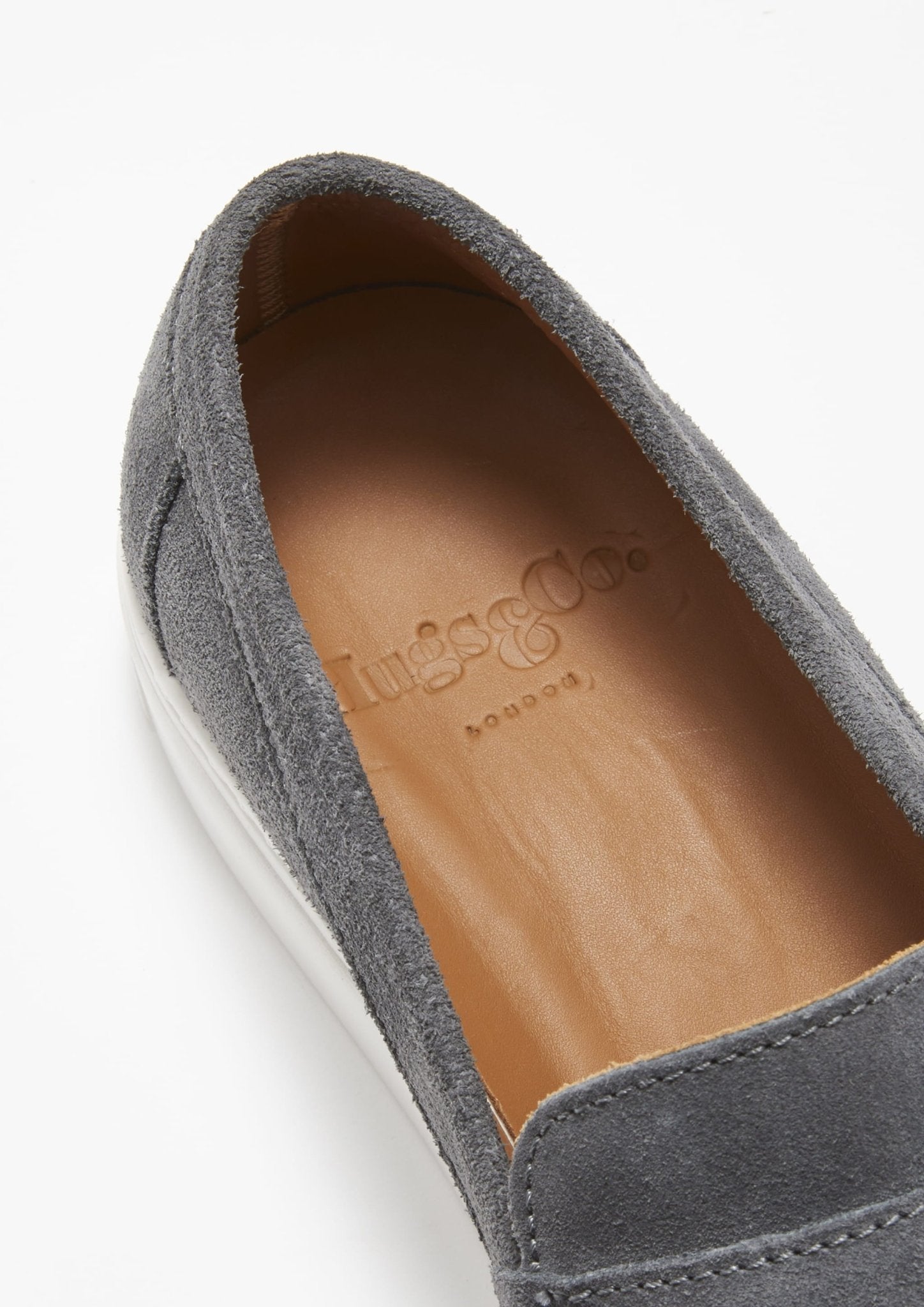 Slip-on Sneaker Loafers, slate grey suede - Hugs & Co.