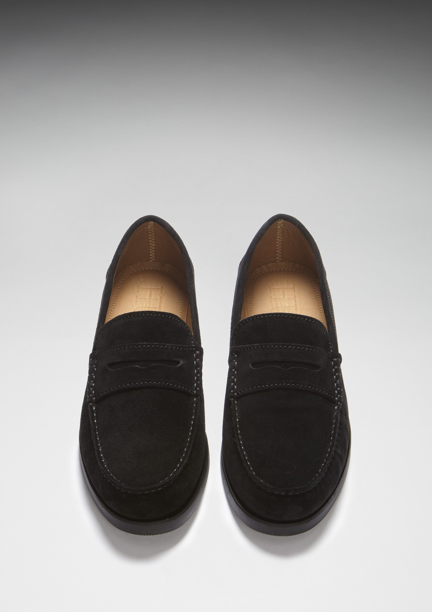 Boat Loafers, black suede