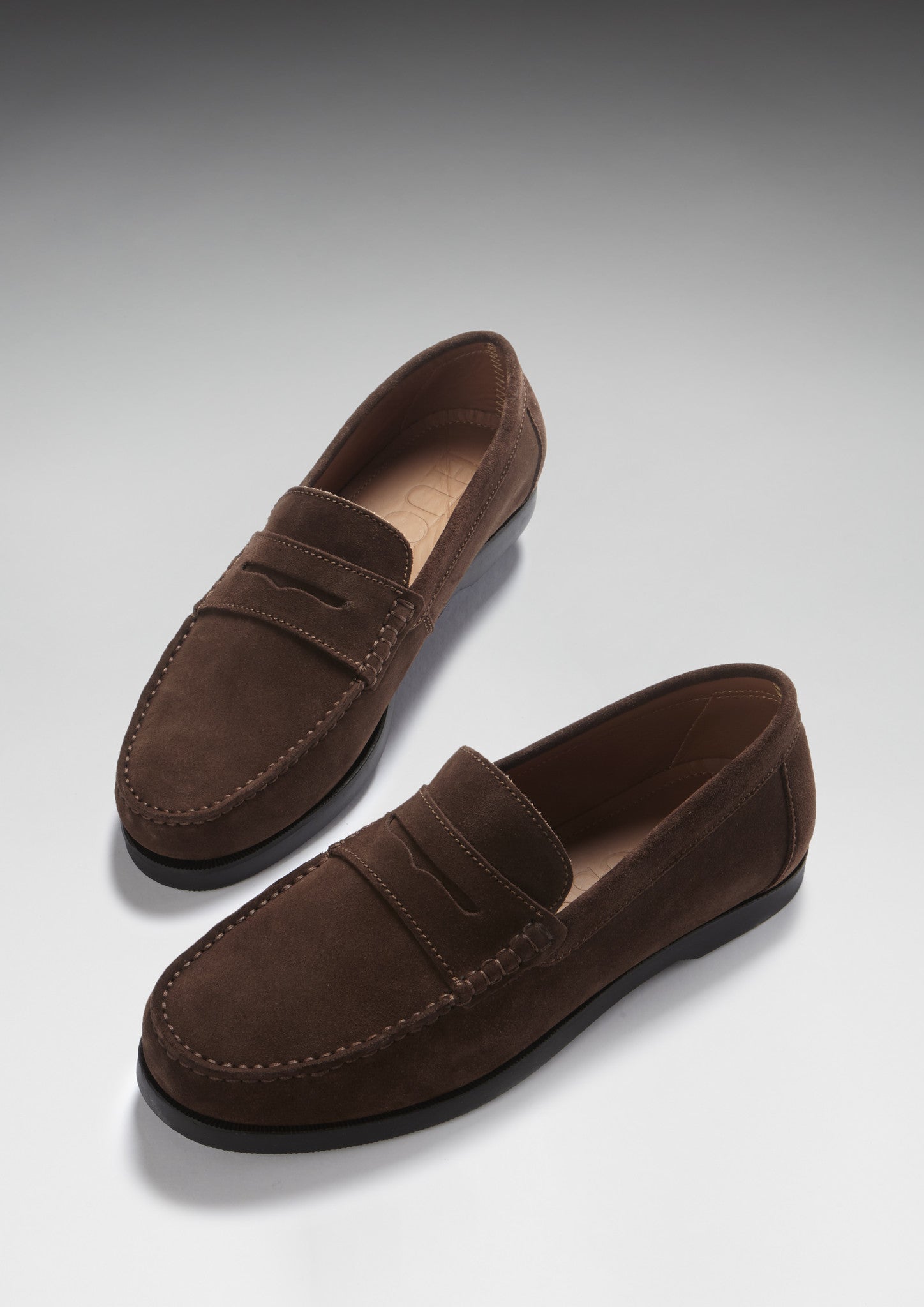 Bootsloafer, braunes Wildleder