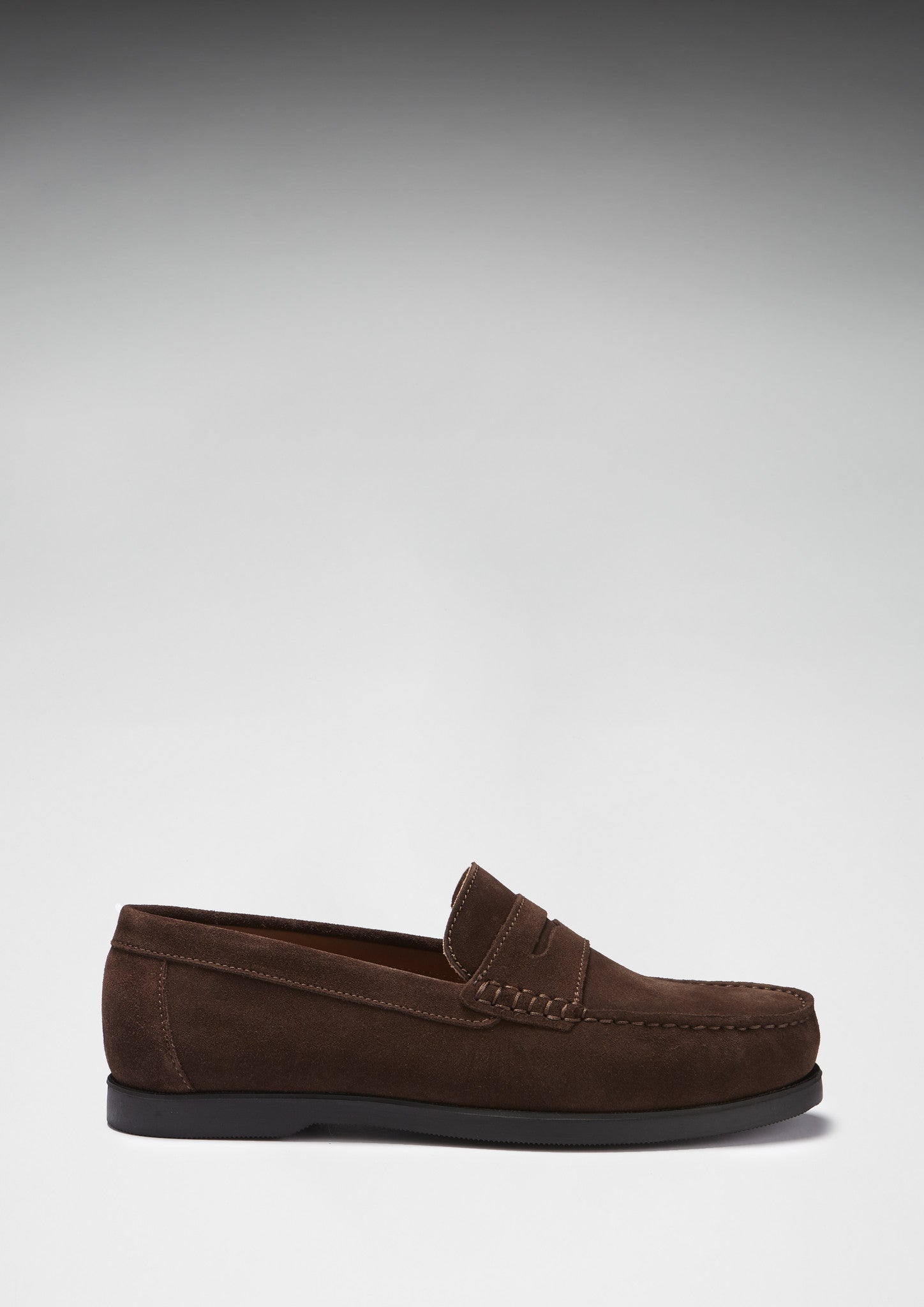 Bootsloafer, braunes Wildleder