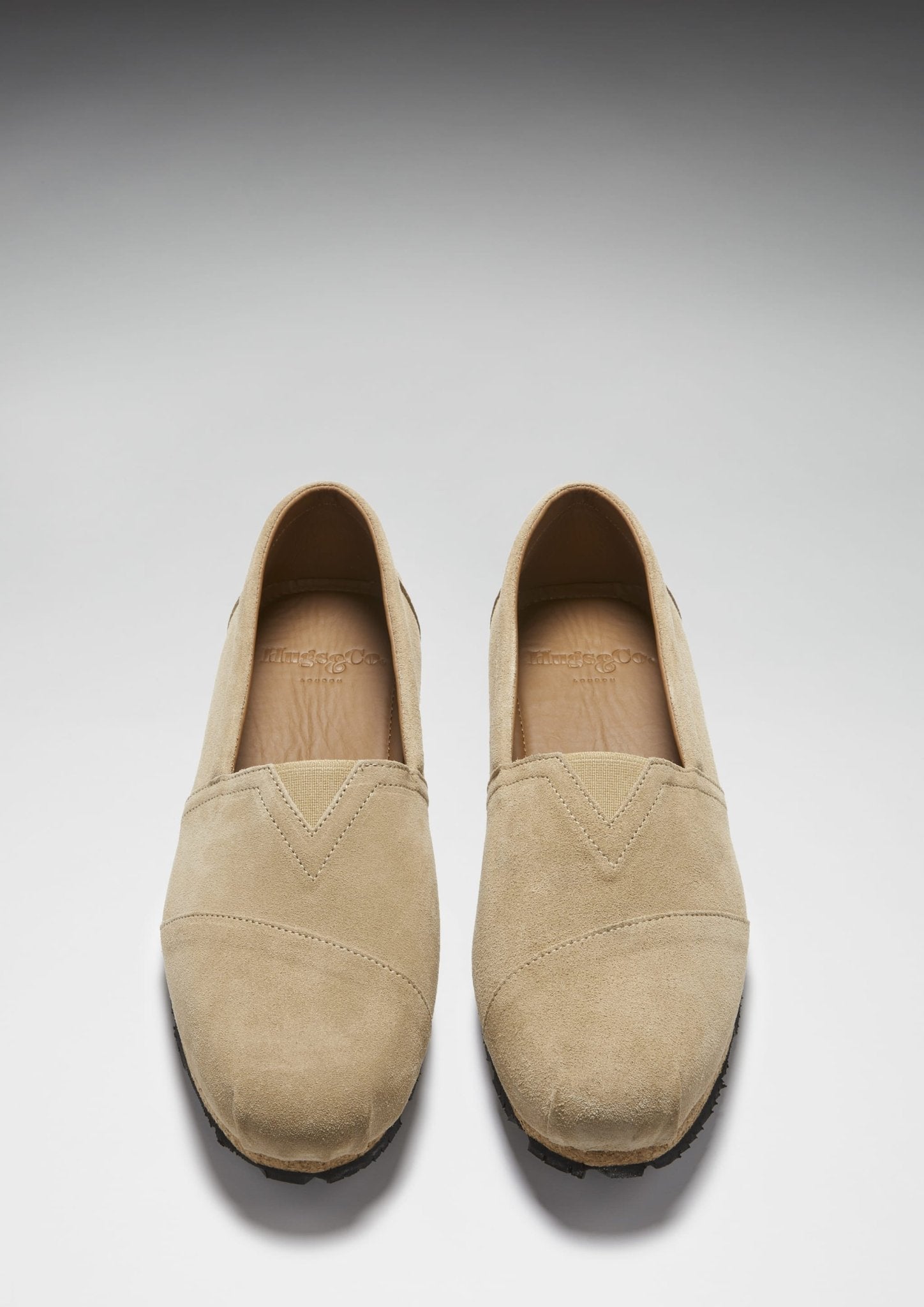 Tyre Sole Espadrilles, taupe suede - Hugs & Co.