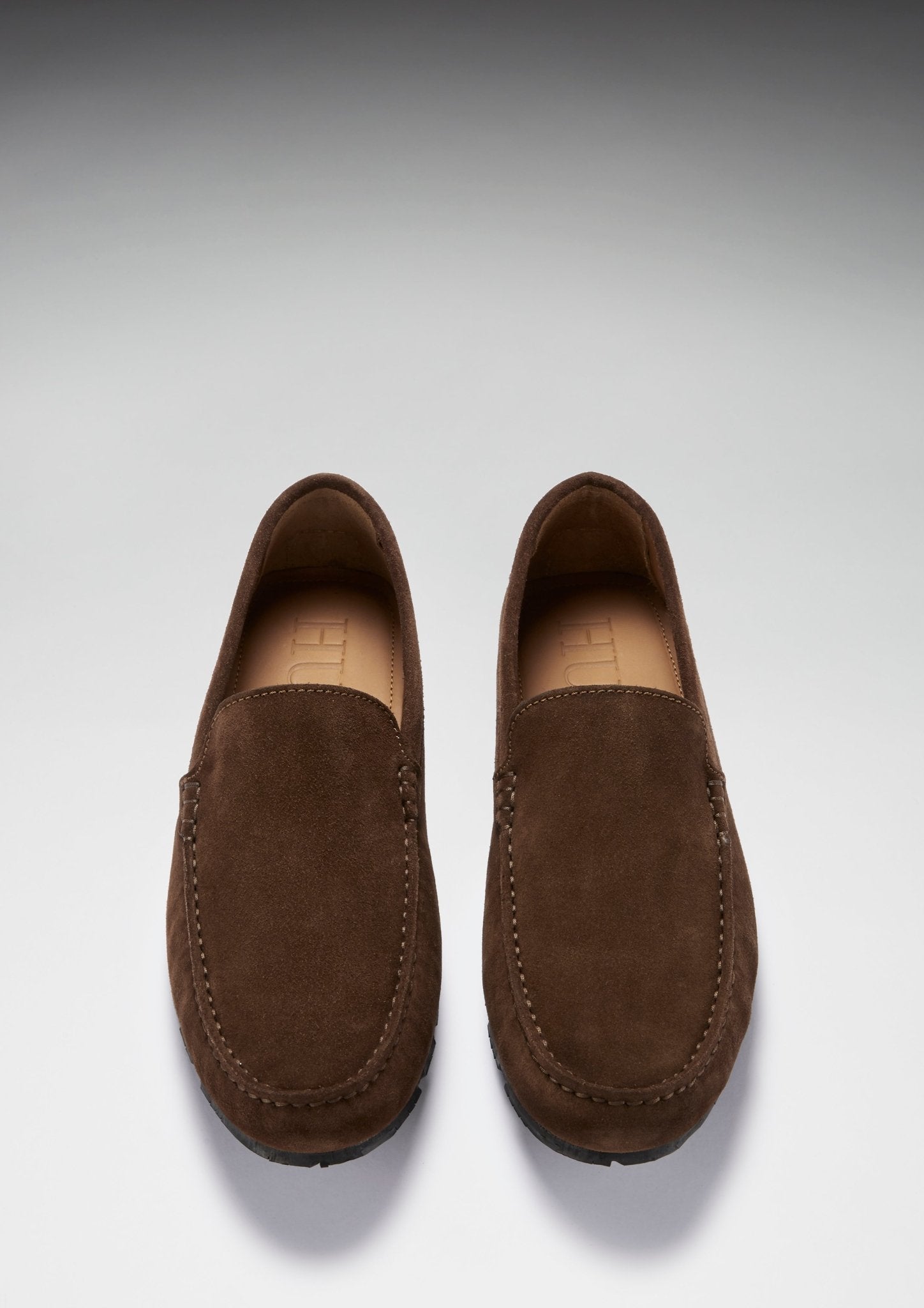 Tyre Sole Driving Loafers, brown suede - Hugs & Co.