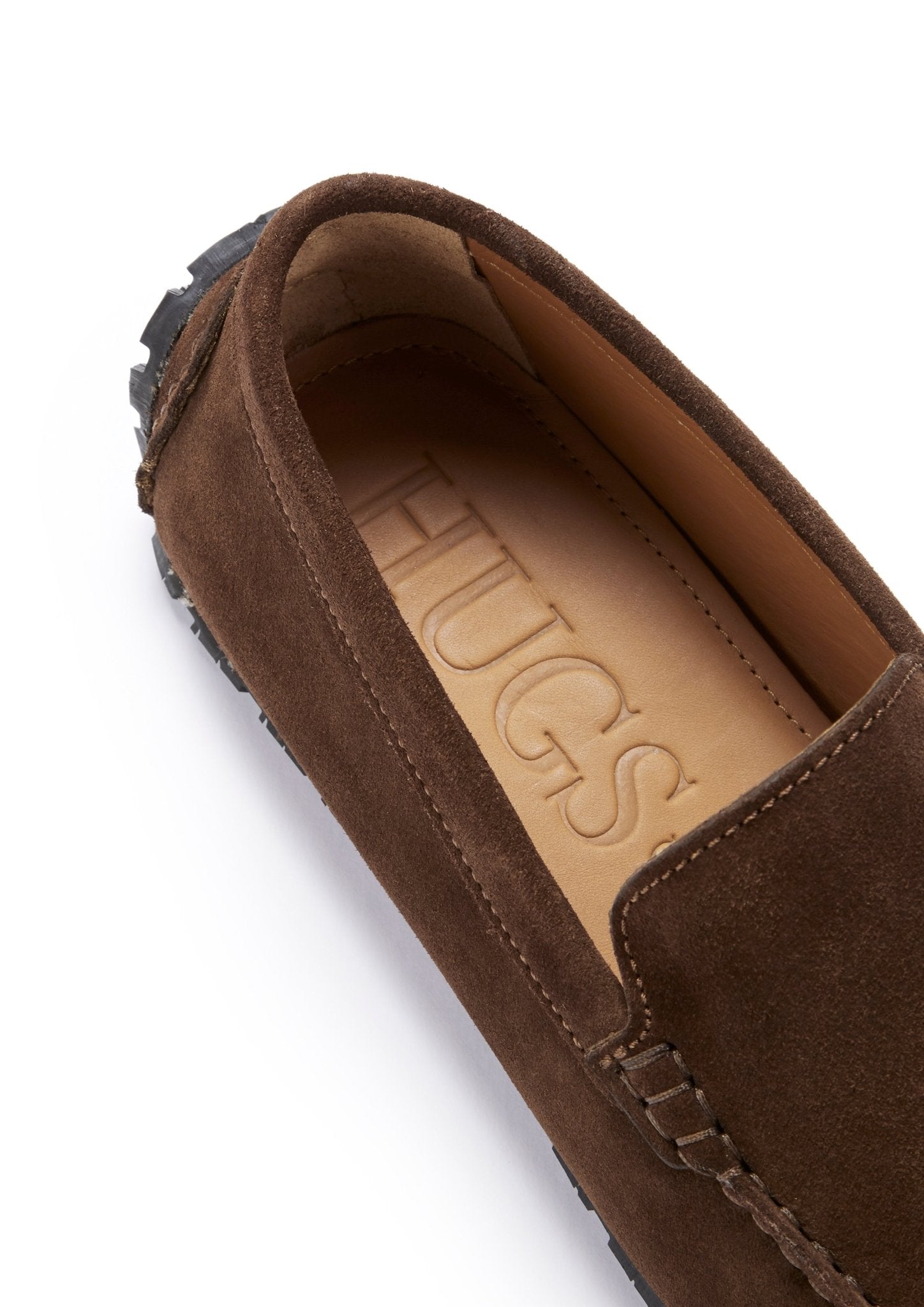Tyre Sole Driving Loafers, brown suede - Hugs & Co.