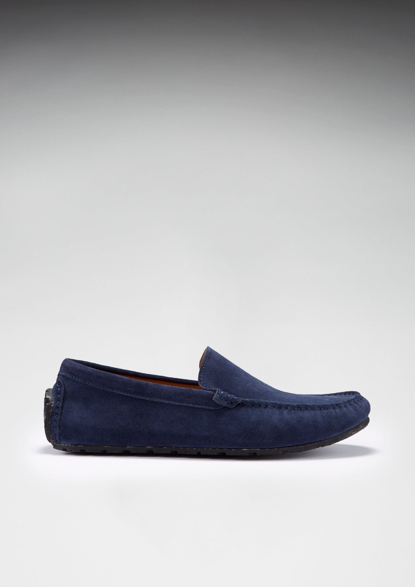 Tyre Sole Driving Loafers, navy blue suede - Hugs & Co.