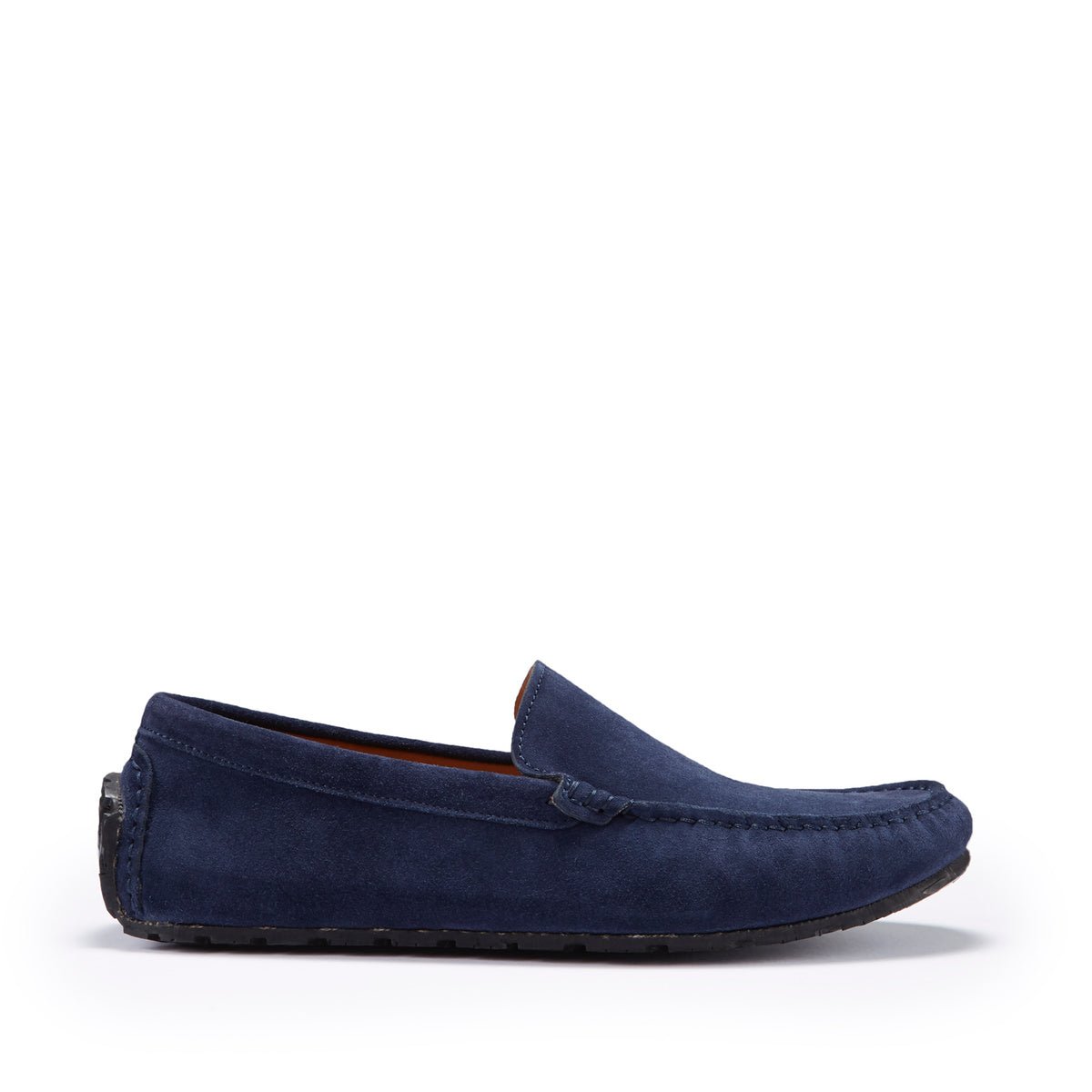 Tyre Sole Driving Loafers, navy blue suede - Hugs & Co.