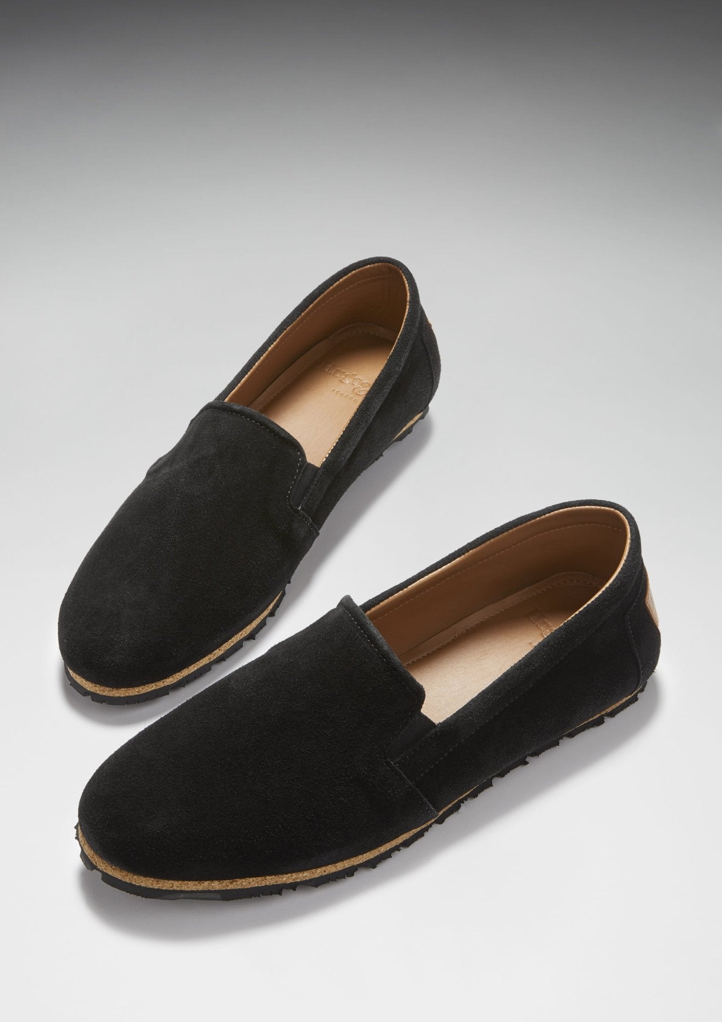 Tyre Sole Espadrilles, black suede - Hugs & Co.