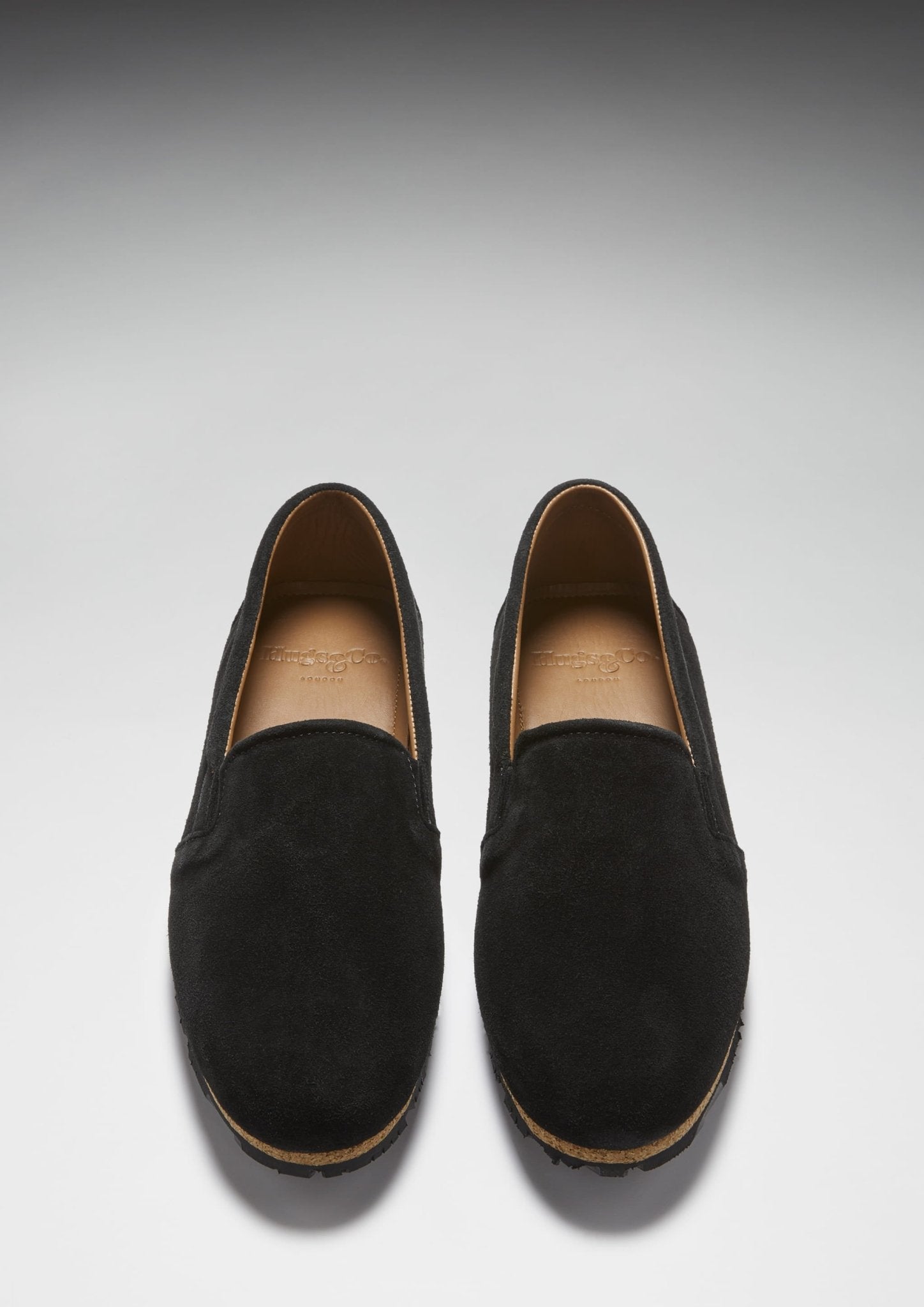 Tyre Sole Espadrilles, black suede - Hugs & Co.