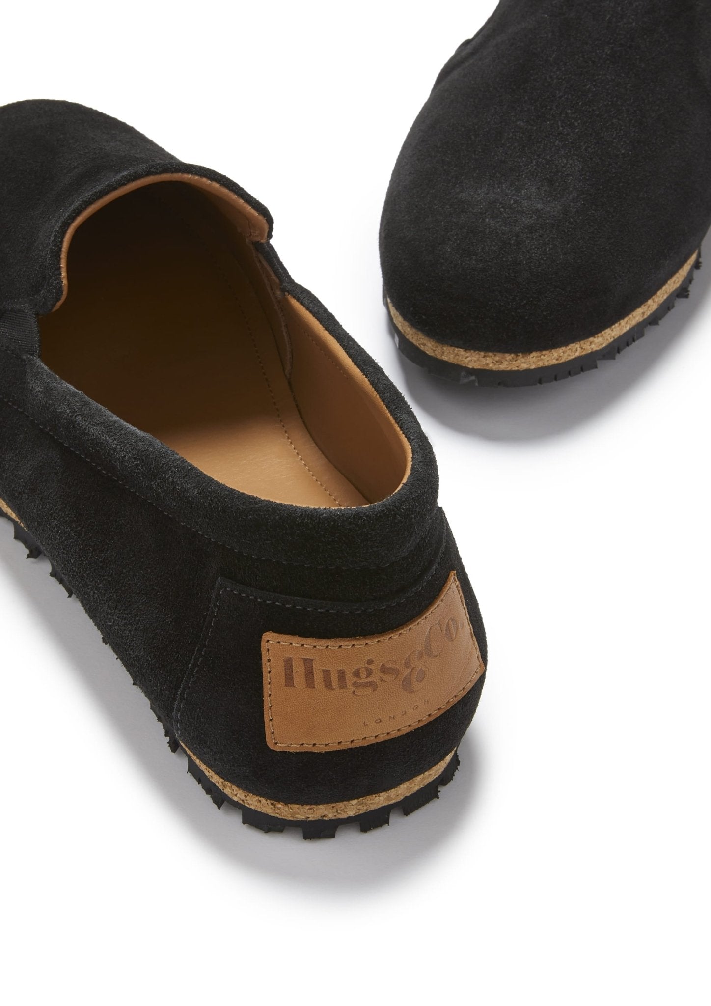 Tyre Sole Espadrilles, black suede - Hugs & Co.
