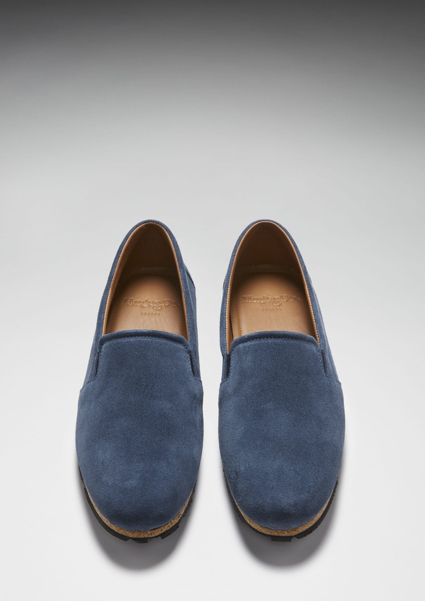 Tyre Sole Espadrilles, denim blue suede - Hugs & Co.