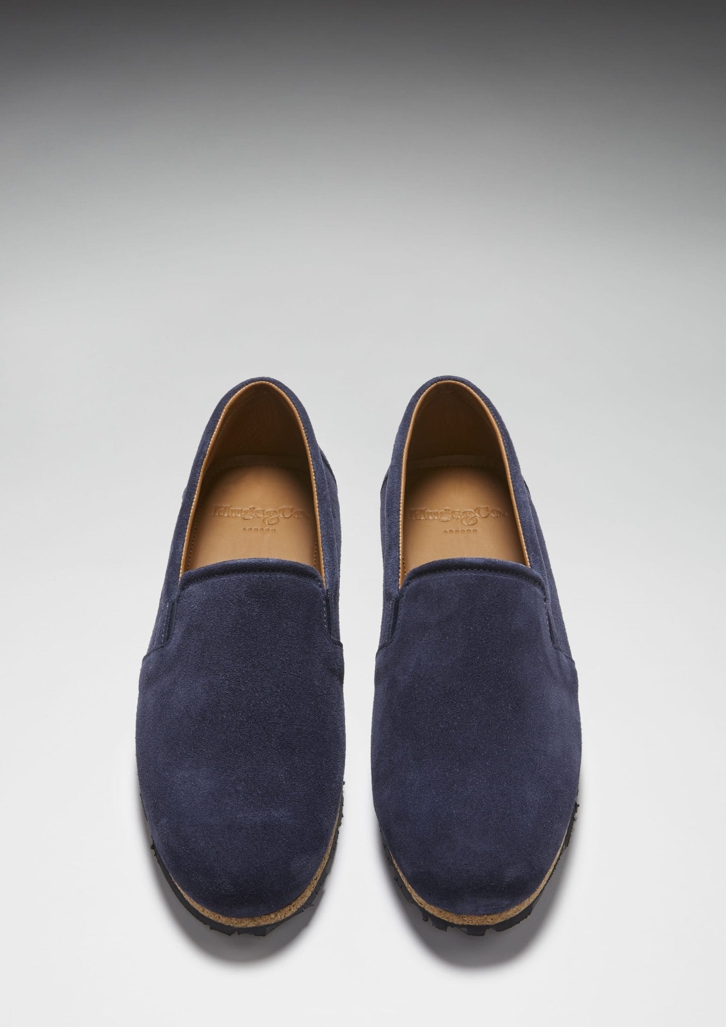 Tyre Sole Espadrilles, navy blue suede - Hugs & Co.