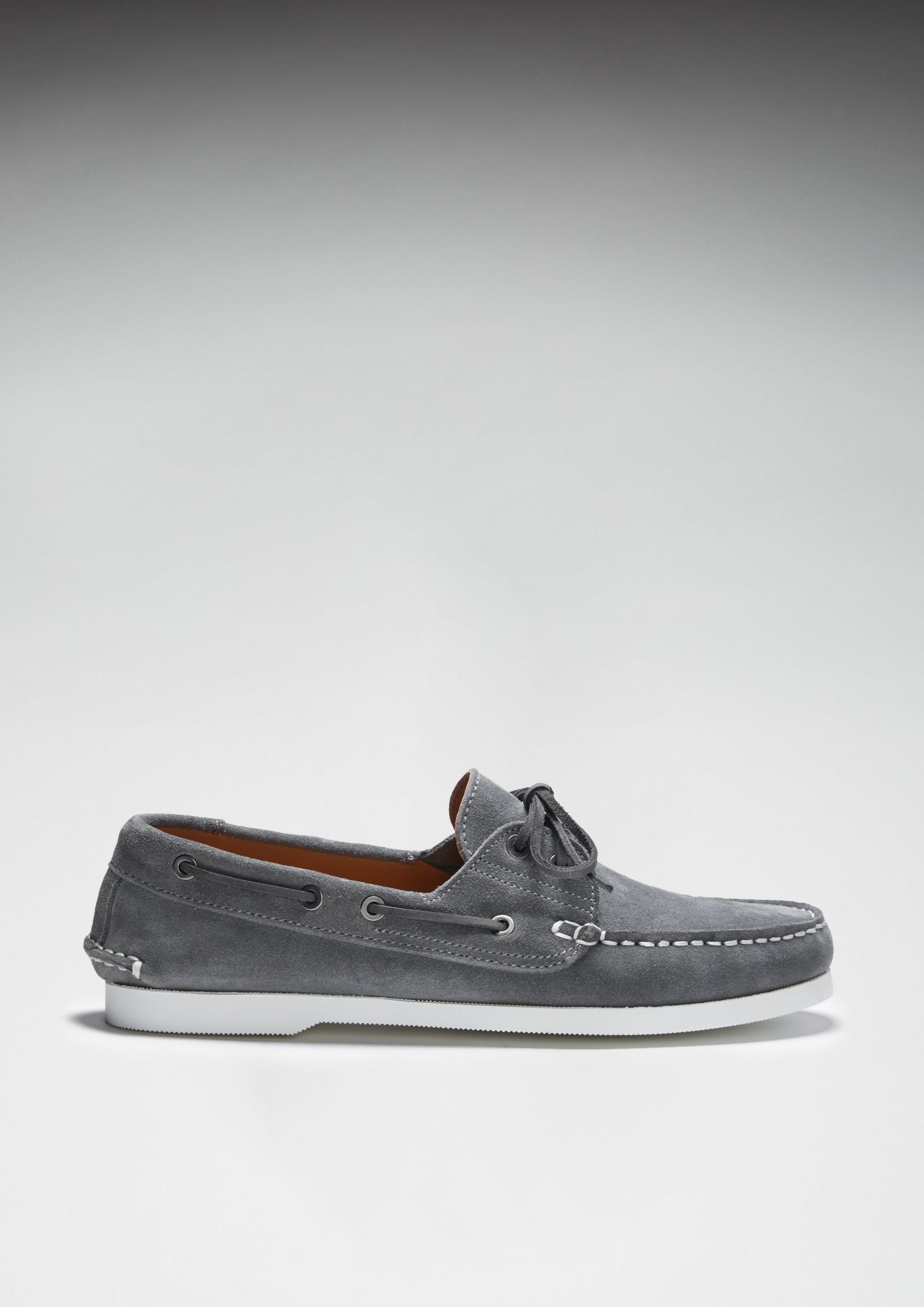 Deck Shoes, slate grey suede - Hugs & Co.
