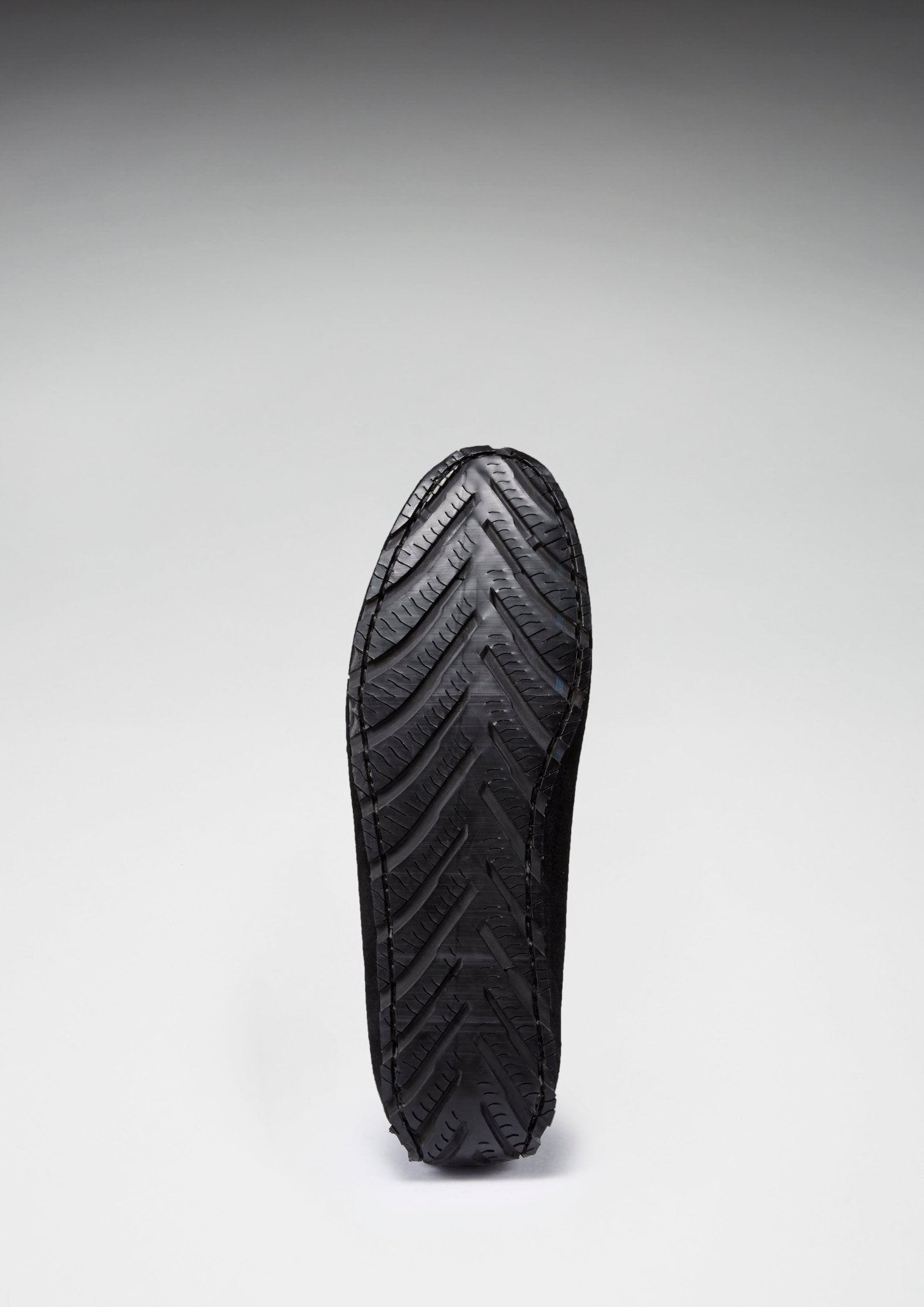 Tyre Sole Laced Driving Loafers, black suede - Hugs & Co.