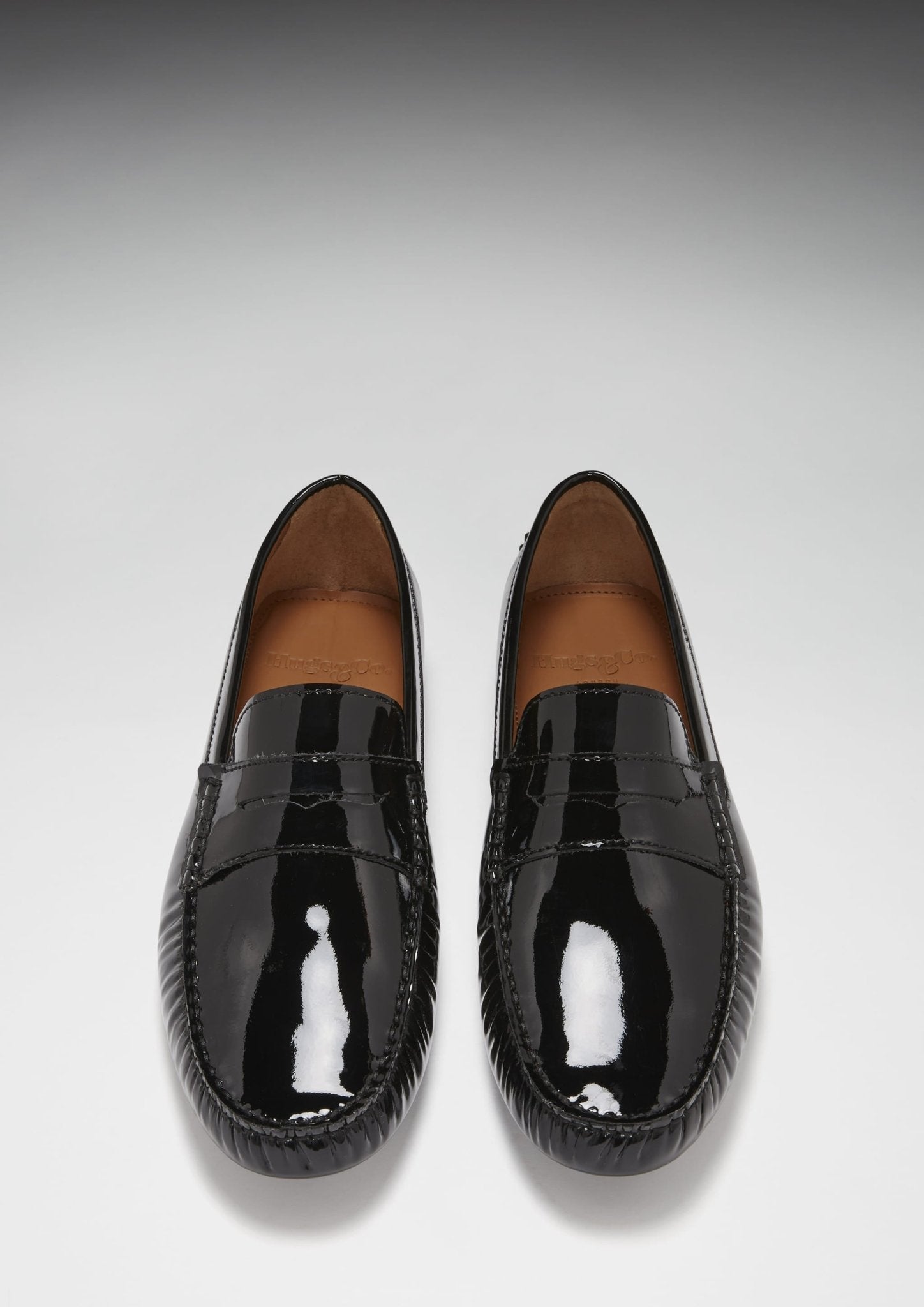 Penny Driving Loafers, black patent leather - Hugs & Co.