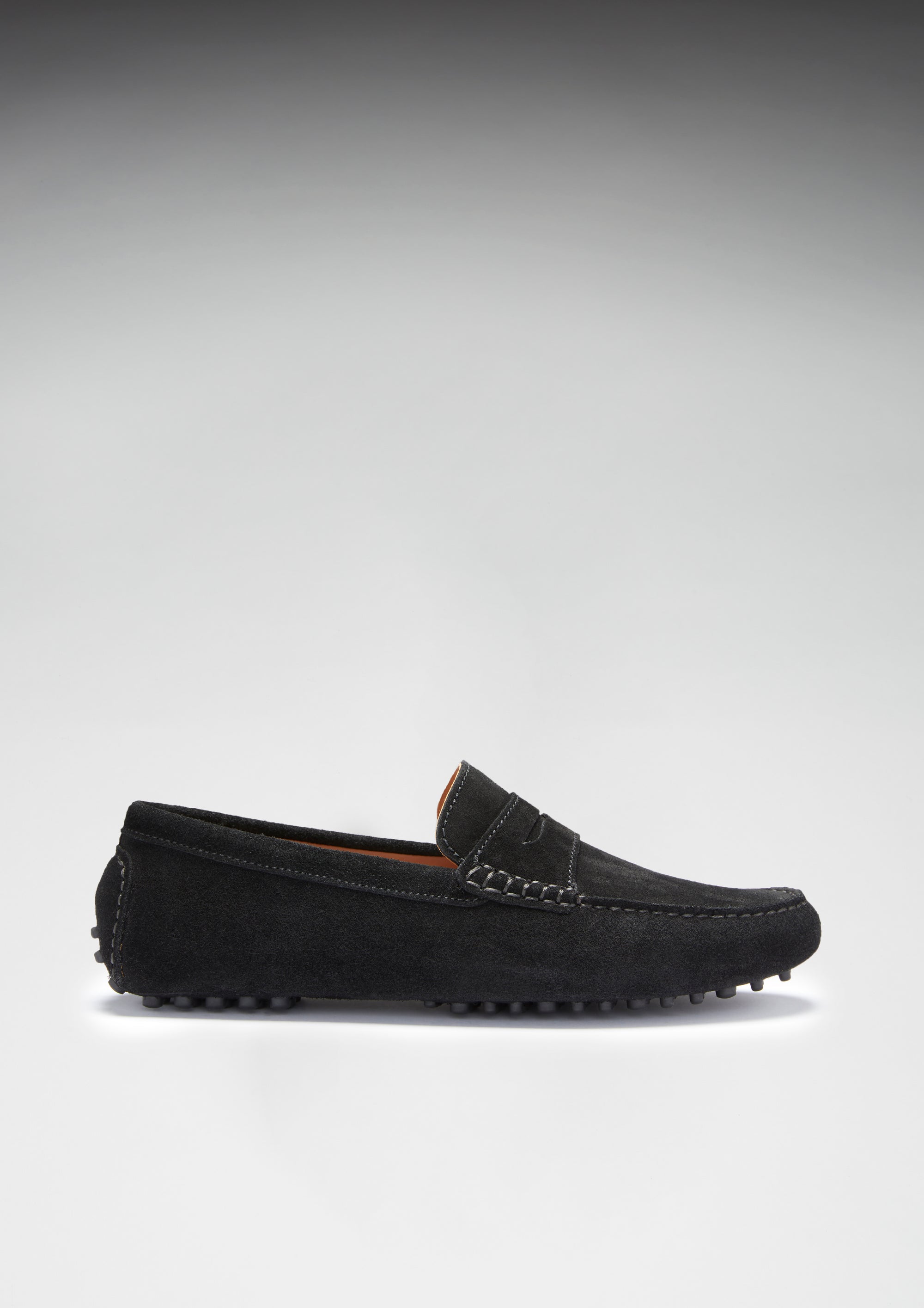 Penny Driving Loafers, black suede