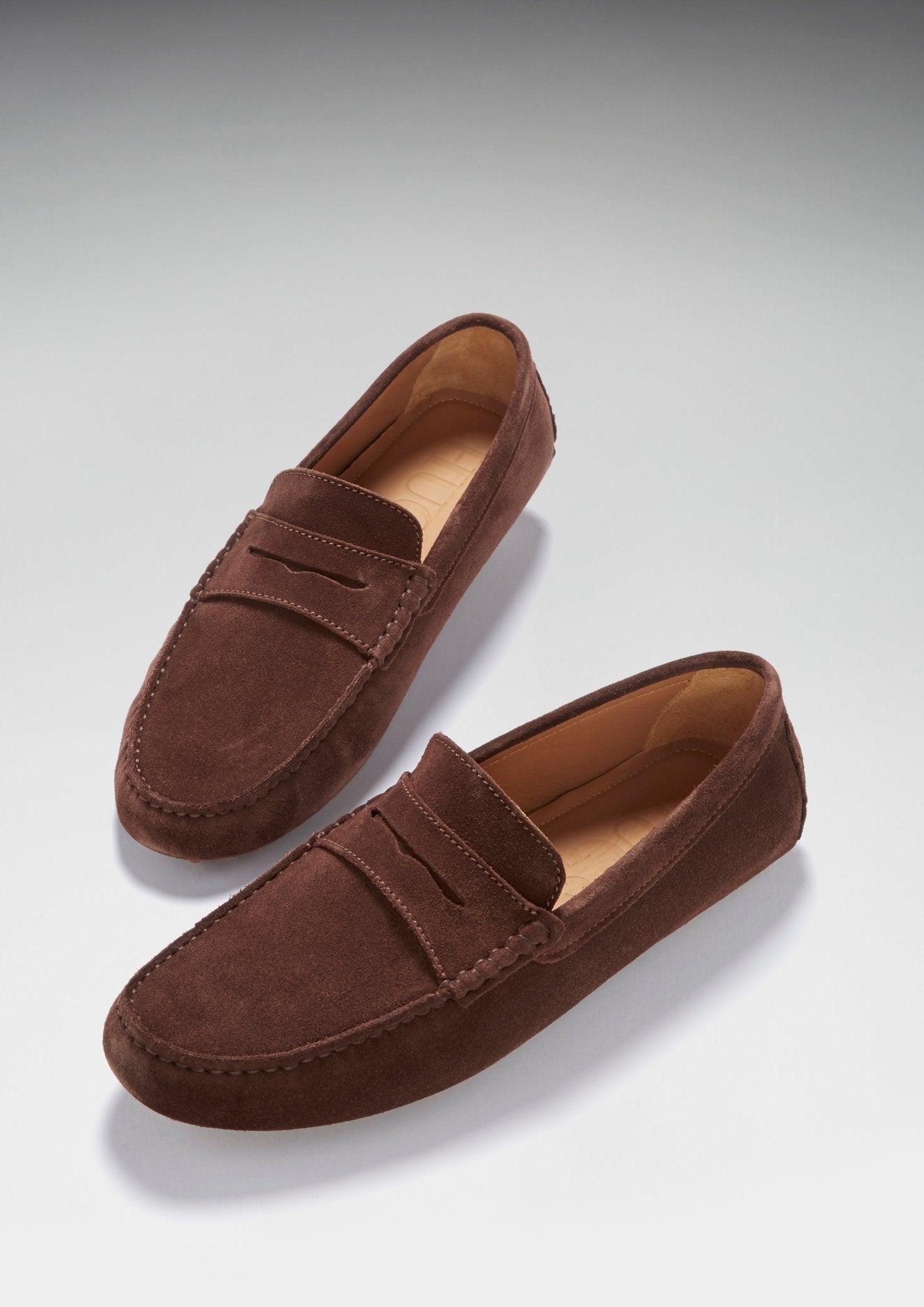 Penny Driving Loafers, brown suede - Hugs & Co.