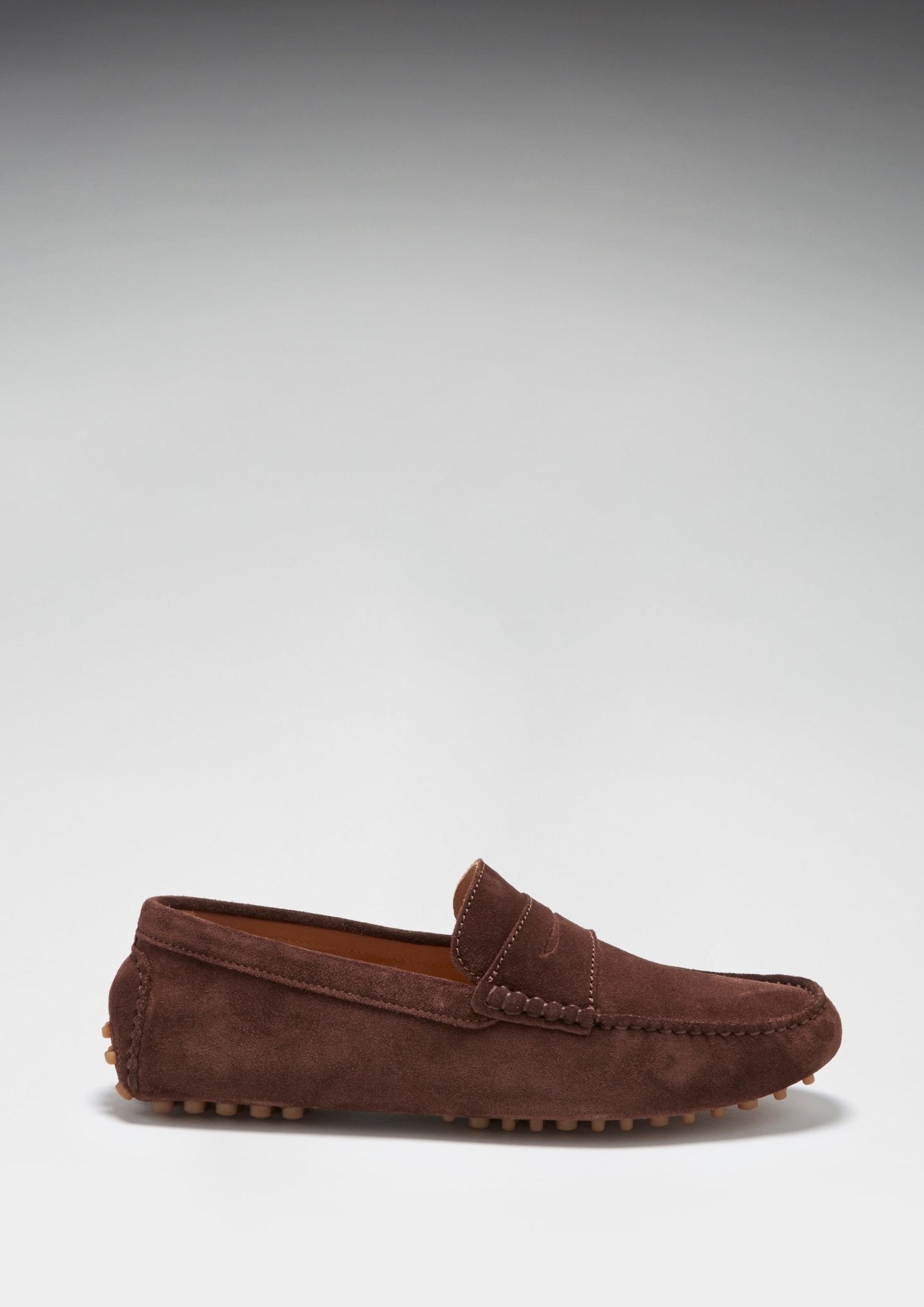 Penny Driving Loafers, brown suede - Hugs & Co.