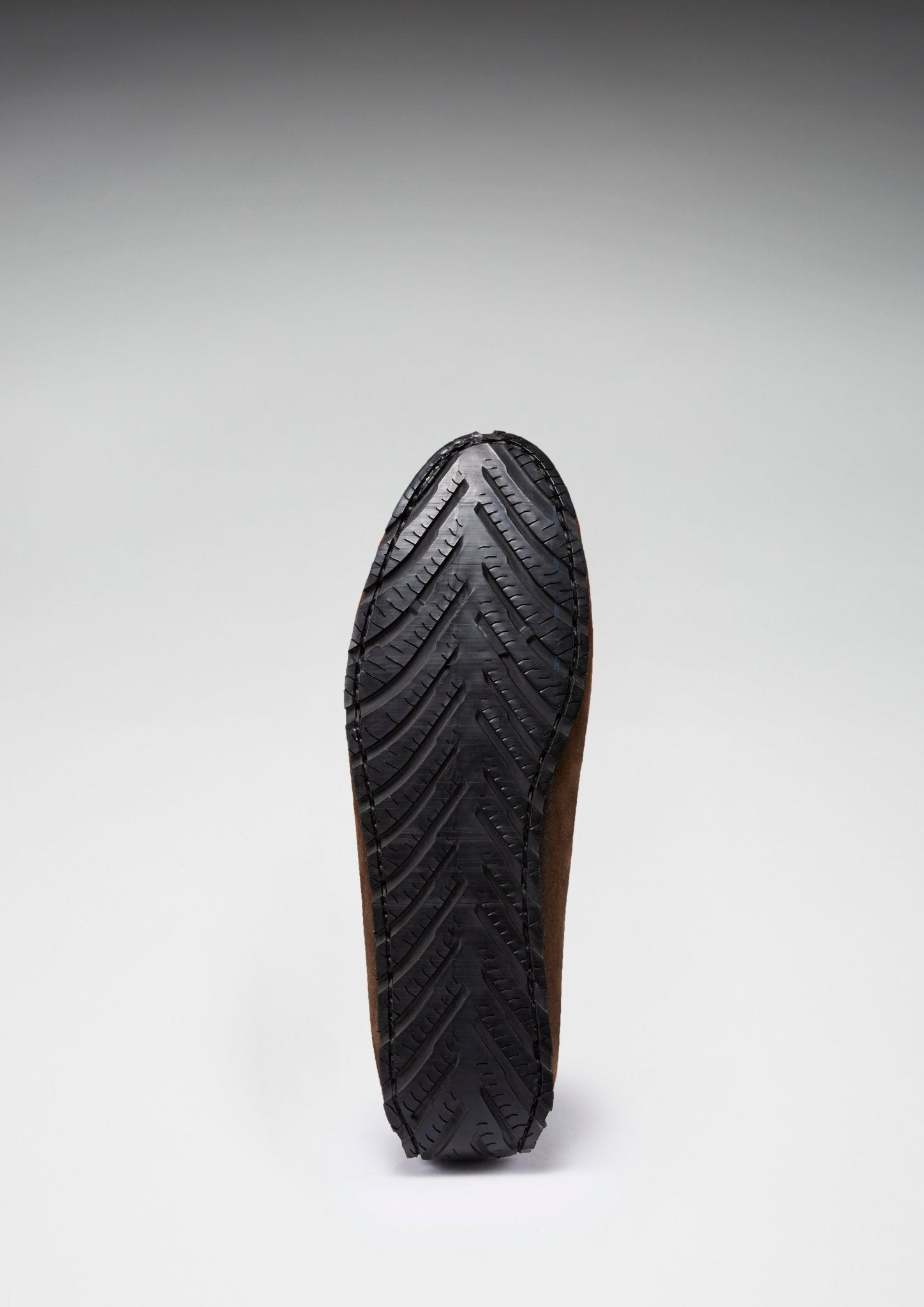 Tyre Sole Penny Driving Loafers, brown suede - Hugs & Co.