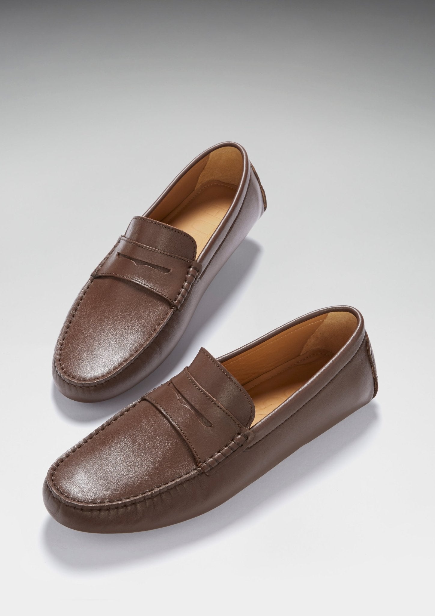 Penny Driving Loafers, brown leather - Hugs & Co.