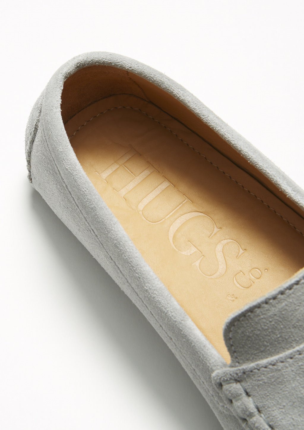 Penny Driving Loafers, dove grey suede - Hugs & Co.