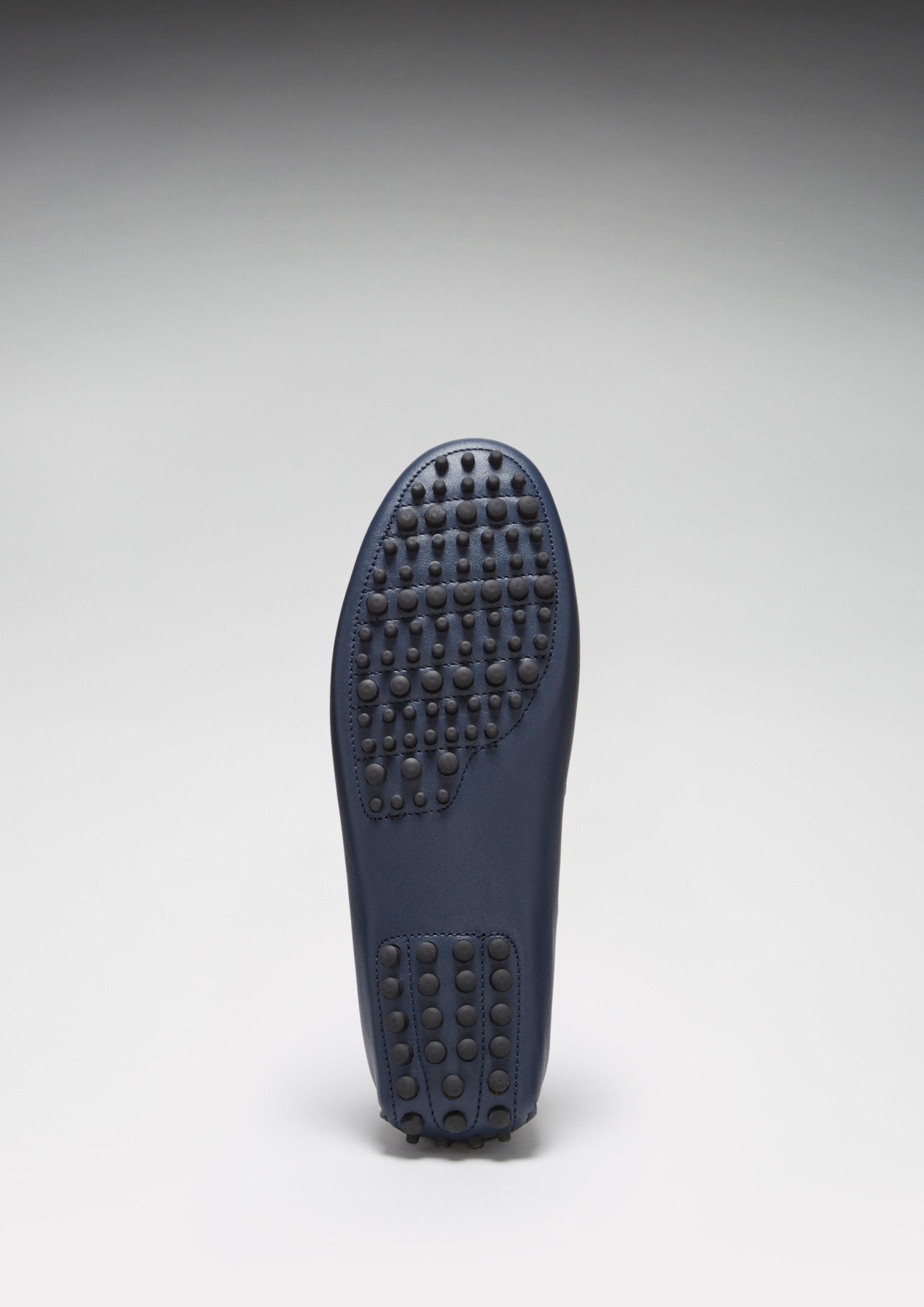Rubber Sole, Penny Driving Loafers Blue Leather