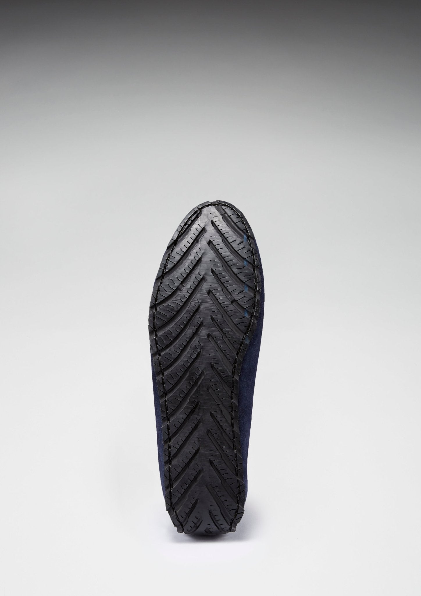 Tyre Sole Penny Driving Loafers, navy blue suede - Hugs & Co.